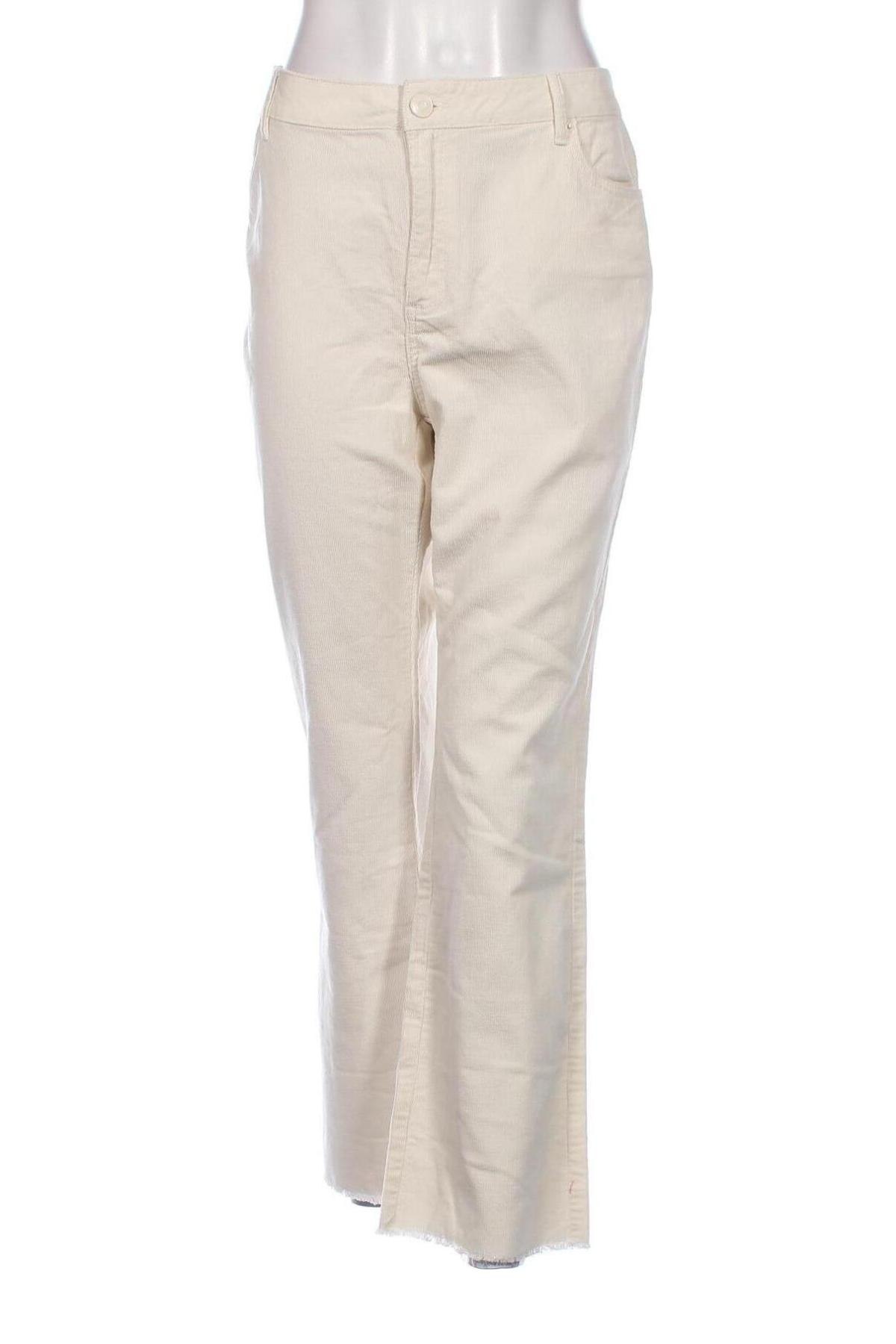 Γυναικείο κοτλέ παντελόνι Oviesse, Μέγεθος L, Χρώμα Εκρού, Τιμή 6,16 €