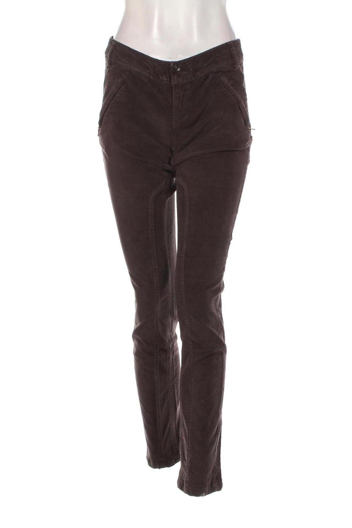 Pantaloni de velvet de femei Timeout, Mărime L, Culoare Maro, Preț 181,24 Lei