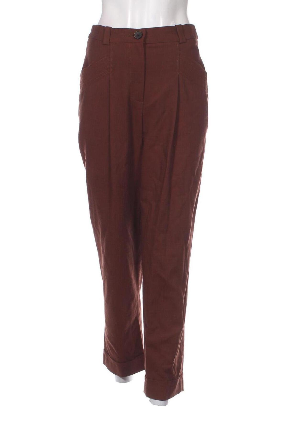 Pantaloni de femei Claudie Pierlot, Mărime S, Culoare Maro, Preț 174,47 Lei