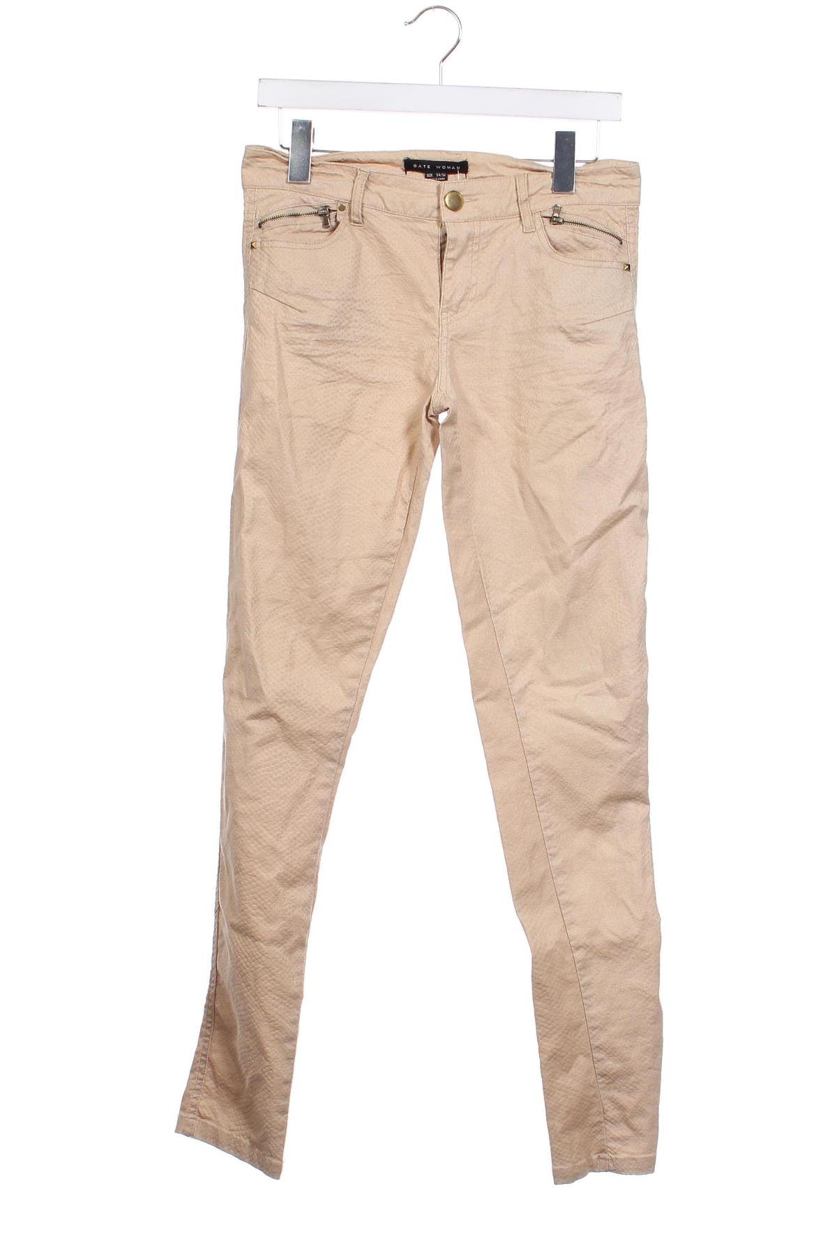 Pantaloni de femei Gate Woman, Mărime XS, Culoare Bej, Preț 44,89 Lei