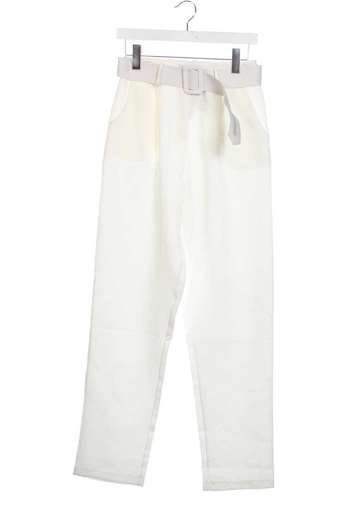Pantaloni de femei Lili Rose, Mărime XS, Culoare Alb, Preț 167,57 Lei