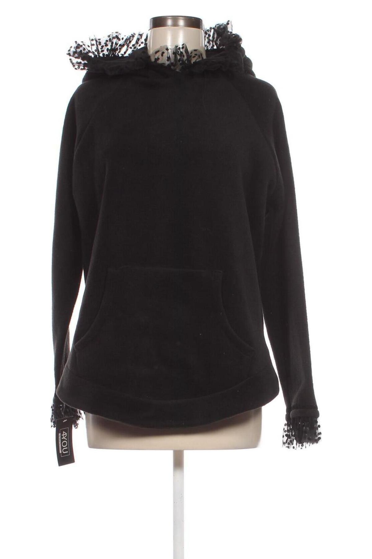 Sweatshirt polar de damă 4You, Mărime S, Culoare Negru, Preț 106,32 Lei