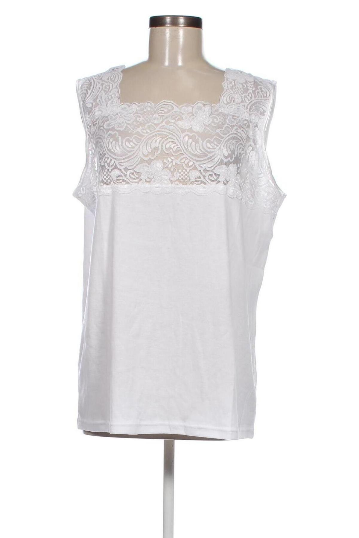 Γυναικείο αμάνικο μπλουζάκι Balsamik, Μέγεθος 4XL, Χρώμα Λευκό, Τιμή 11,19 €
