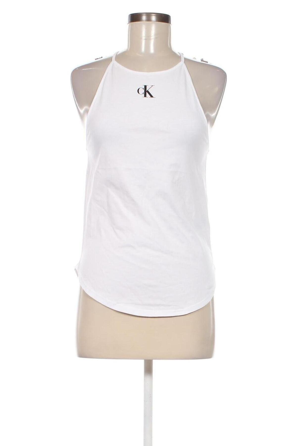 Γυναικείο αμάνικο μπλουζάκι Calvin Klein Jeans, Μέγεθος S, Χρώμα Λευκό, Τιμή 31,72 €