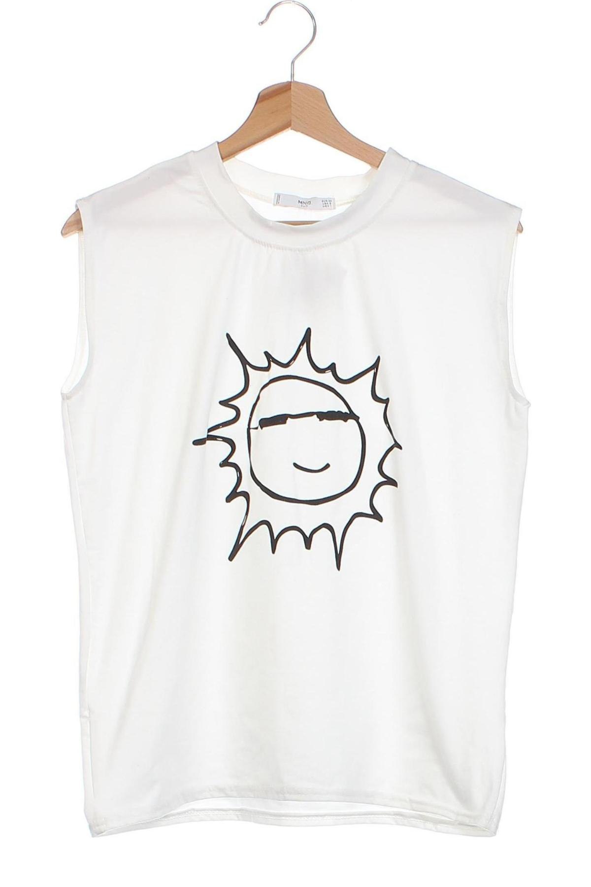 Γυναικείο αμάνικο μπλουζάκι Mango, Μέγεθος XS, Χρώμα Λευκό, Τιμή 21,38 €