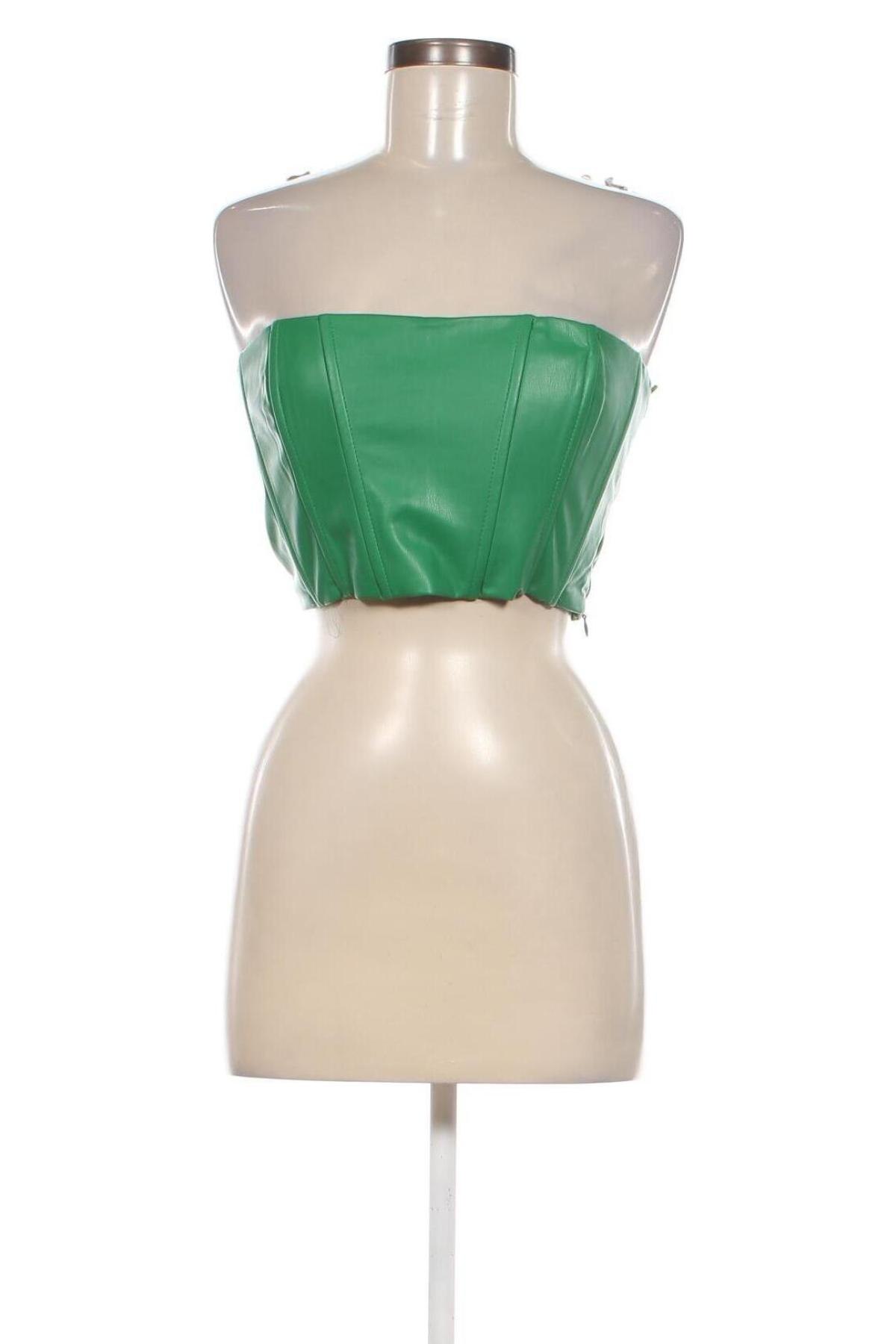 Γυναικείο αμάνικο μπλουζάκι Zara, Μέγεθος L, Χρώμα Πράσινο, Τιμή 12,00 €