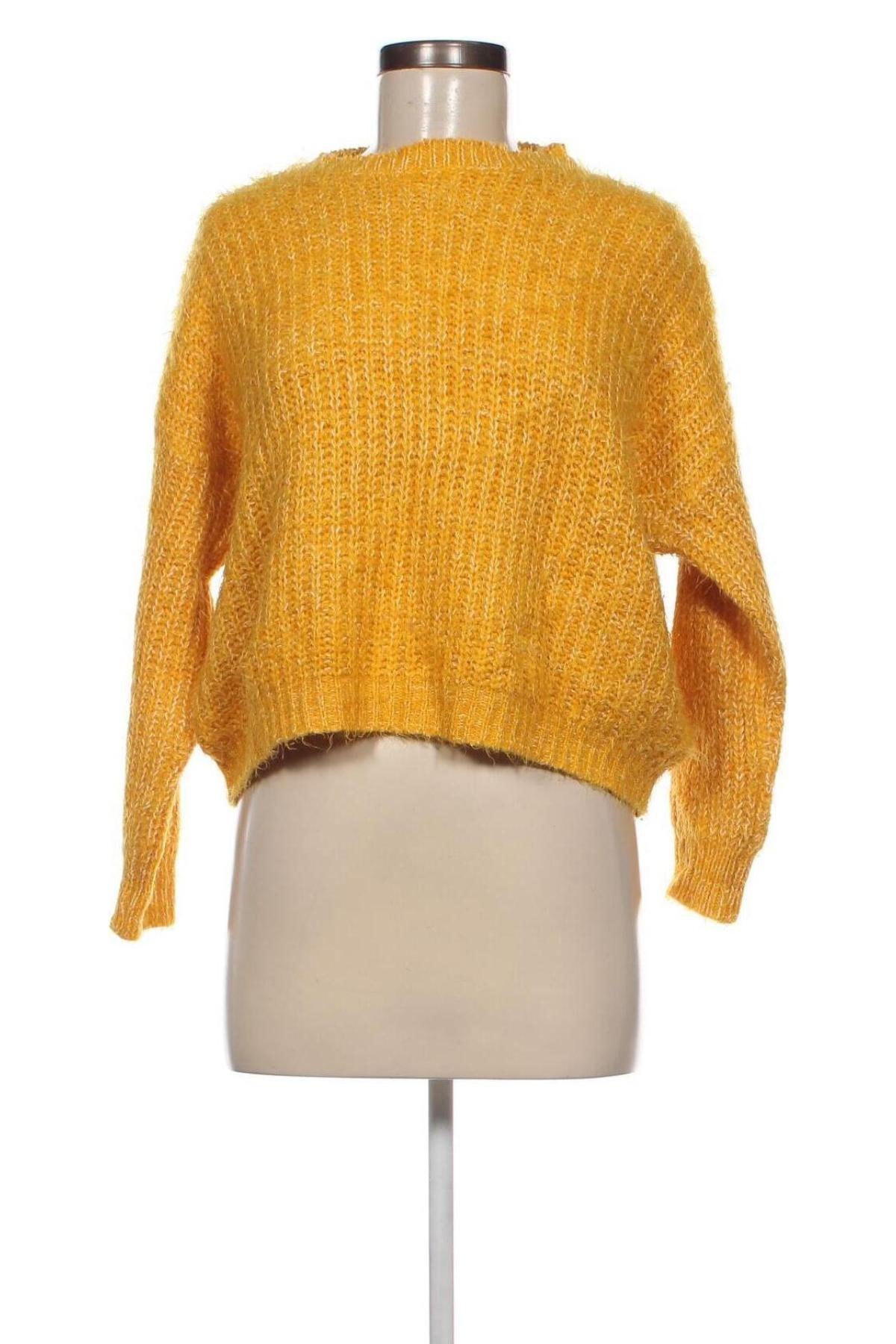 Γυναικείο πουλόβερ Bershka, Μέγεθος XS, Χρώμα Κίτρινο, Τιμή 5,92 €