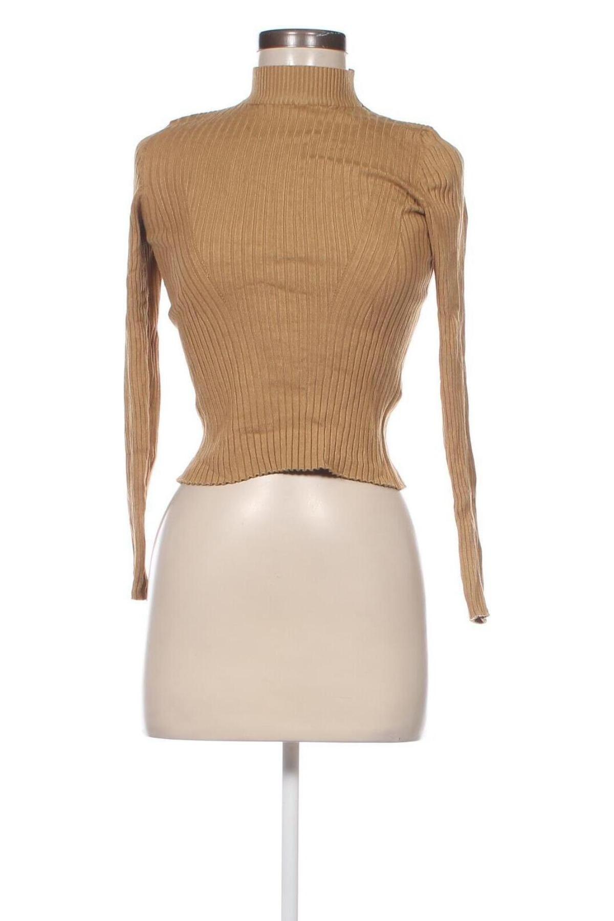 Damenpullover Bershka, Größe M, Farbe Beige, Preis 8,07 €