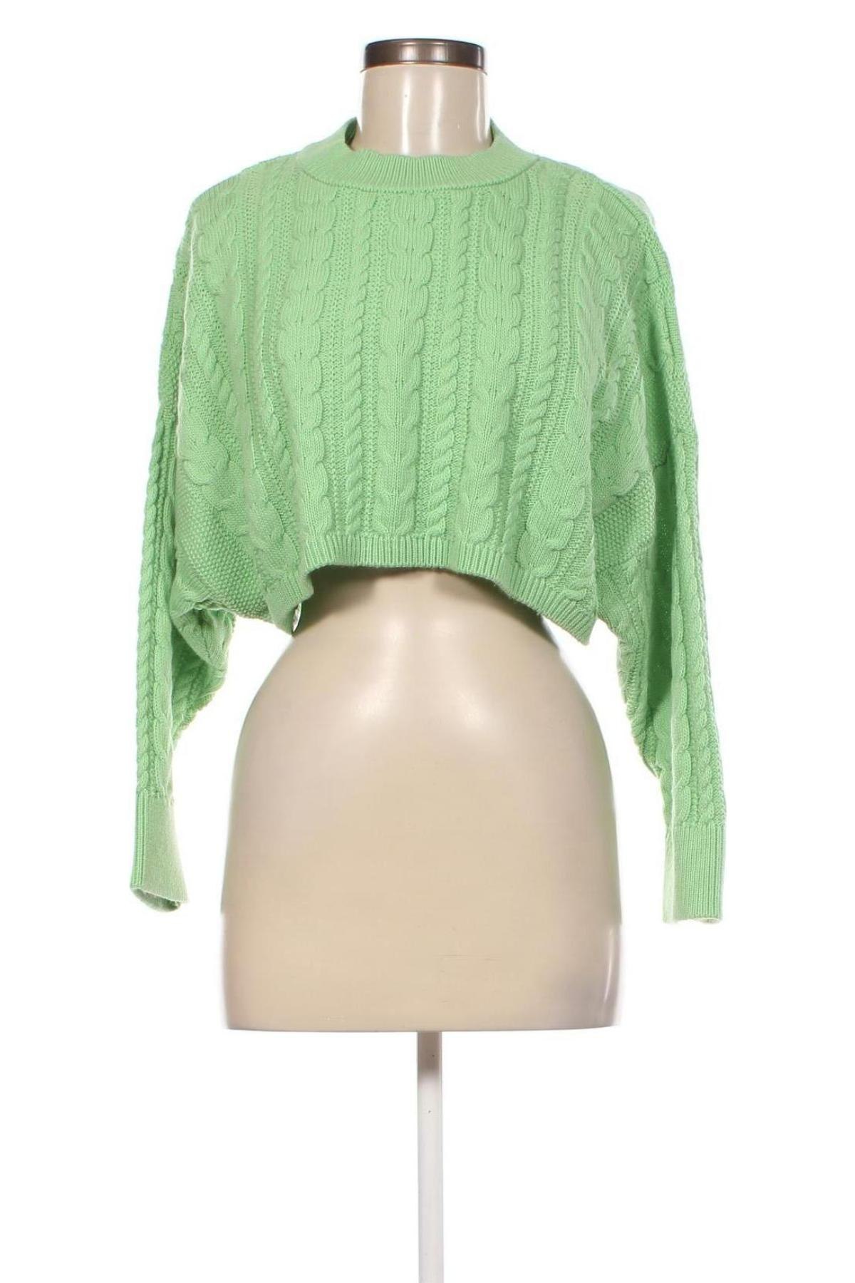 Дамски пуловер Defacto, Размер S, Цвят Зелен, Цена 13,05 лв.