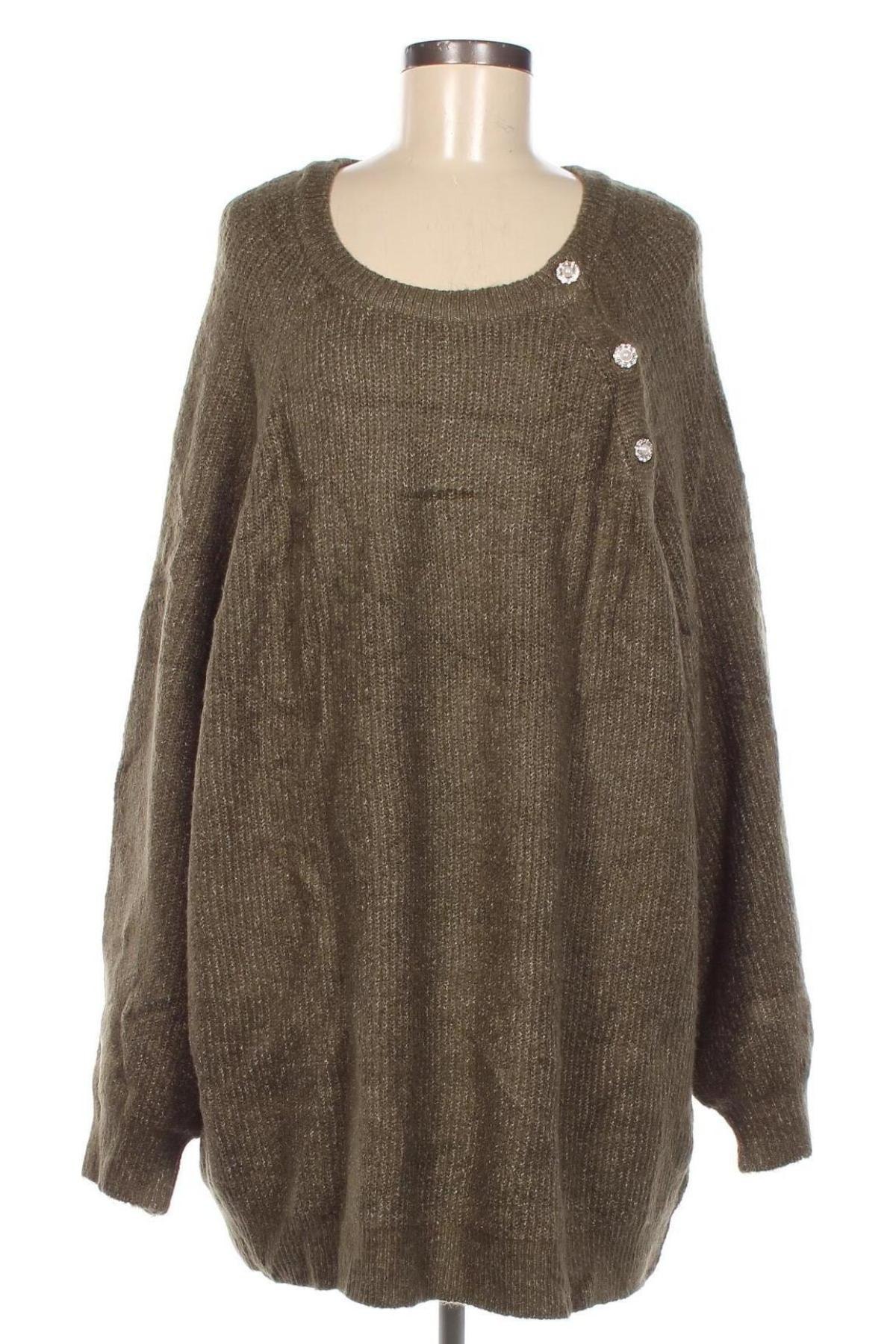 Дамски пуловер Kiabi, Размер 3XL, Цвят Зелен, Цена 26,10 лв.