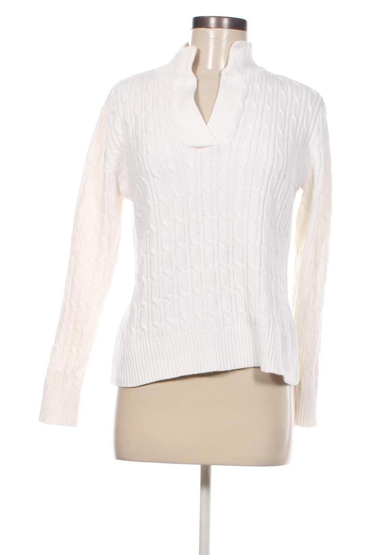 Дамски пуловер Liz Claiborne, Размер L, Цвят Бял, Цена 13,92 лв.