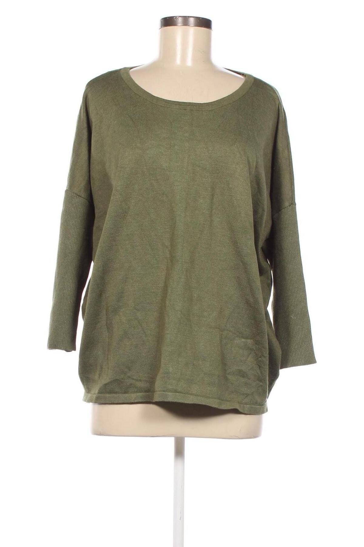 Дамски пуловер Saint Tropez, Размер XXL, Цвят Зелен, Цена 19,27 лв.