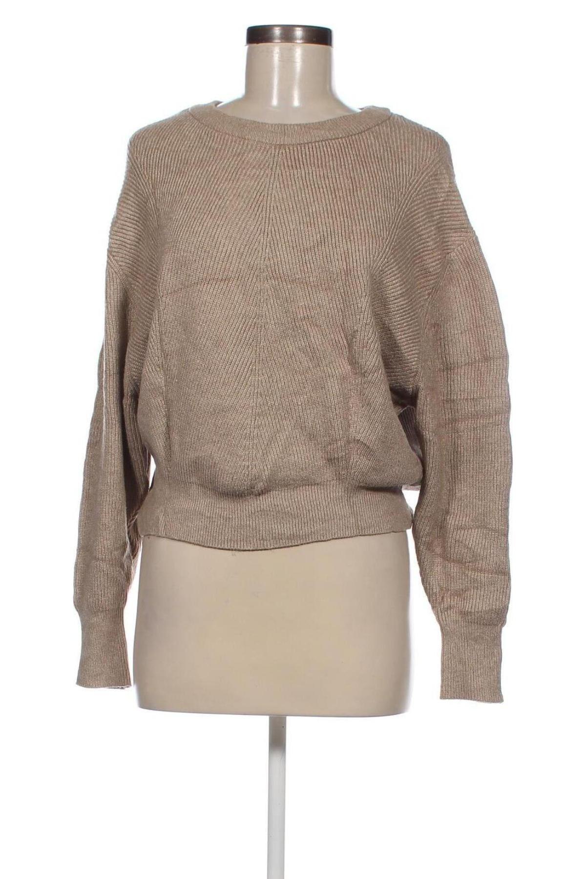 Дамски пуловер Zara Knitwear, Размер L, Цвят Бежов, Цена 9,72 лв.