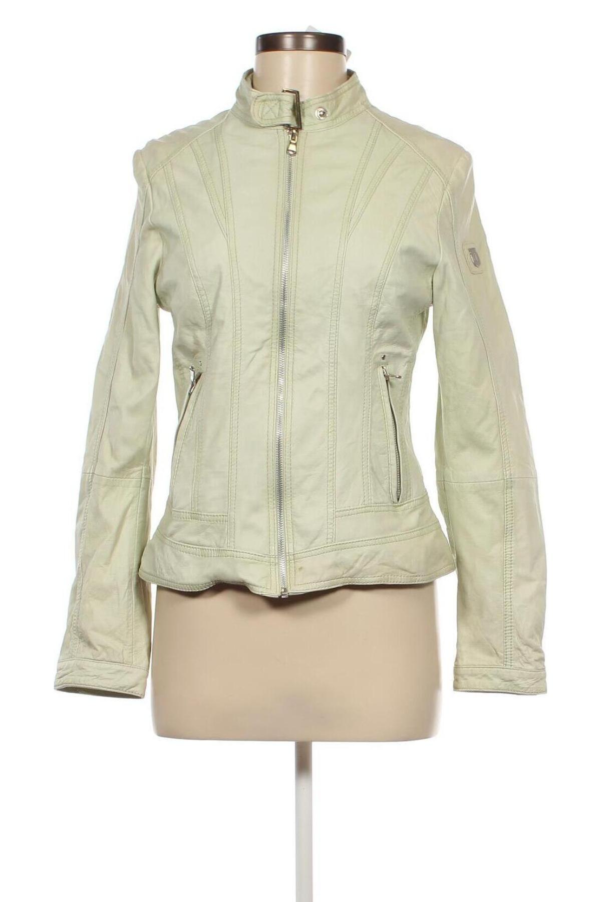 Damen Lederjacke, Größe M, Farbe Grün, Preis € 58,08