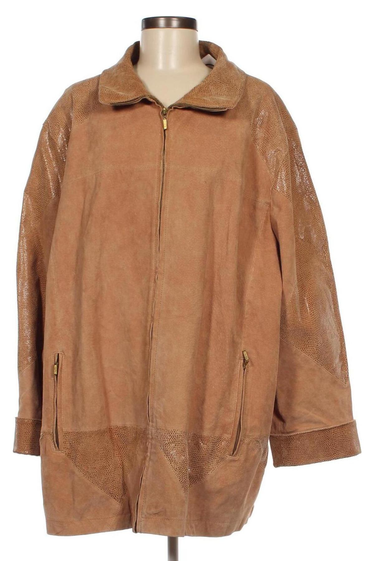 Damen Lederjacke, Größe 3XL, Farbe Beige, Preis 63,29 €