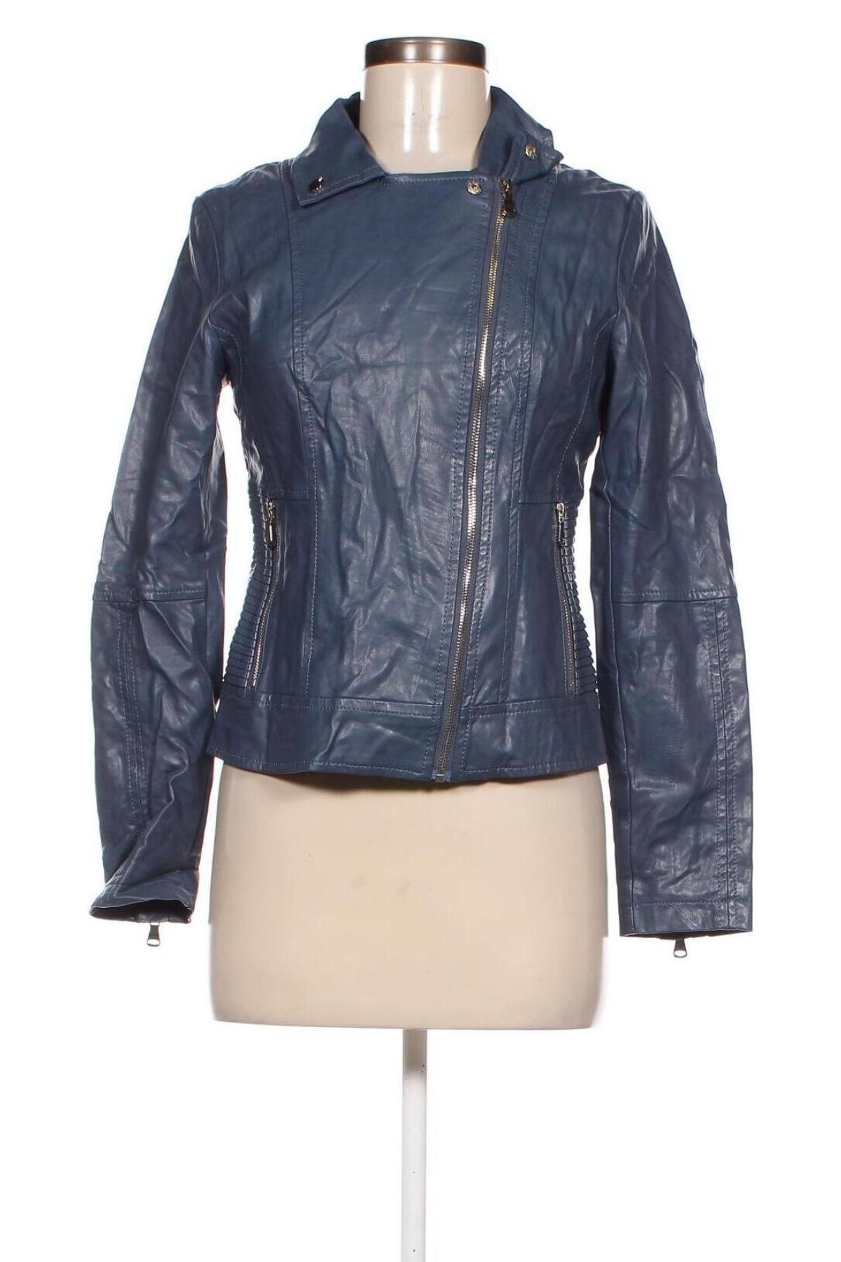 Dámská kožená bunda , Velikost S, Barva Modrá, Cena  273,00 Kč