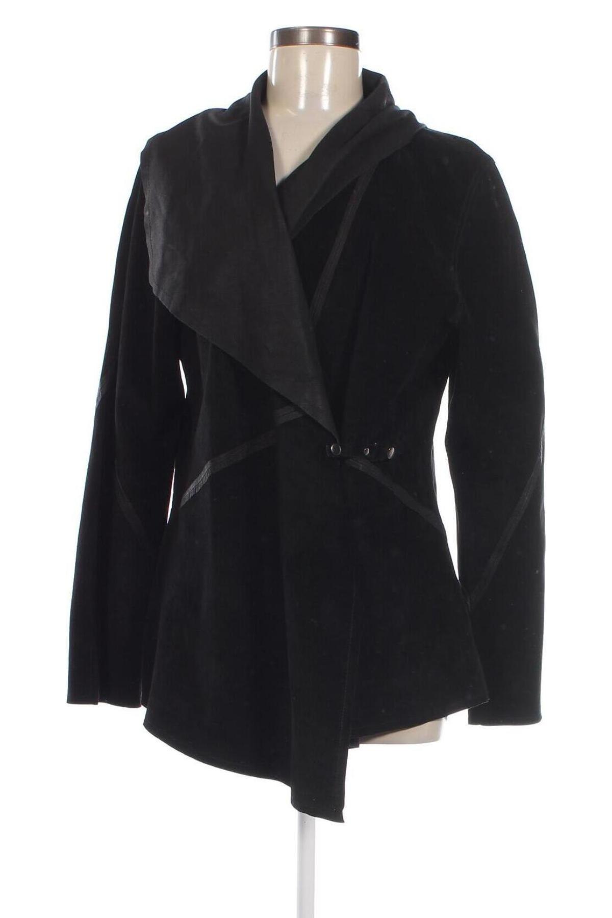 Γυναικείο δερμάτινο μπουφάν, Μέγεθος L, Χρώμα Μαύρο, Τιμή 31,20 €
