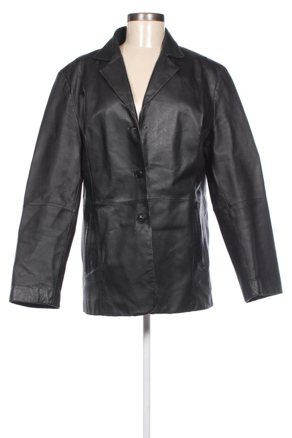 Γυναικείο δερμάτινο μπουφάν, Μέγεθος XL, Χρώμα Μαύρο, Τιμή 25,15 €