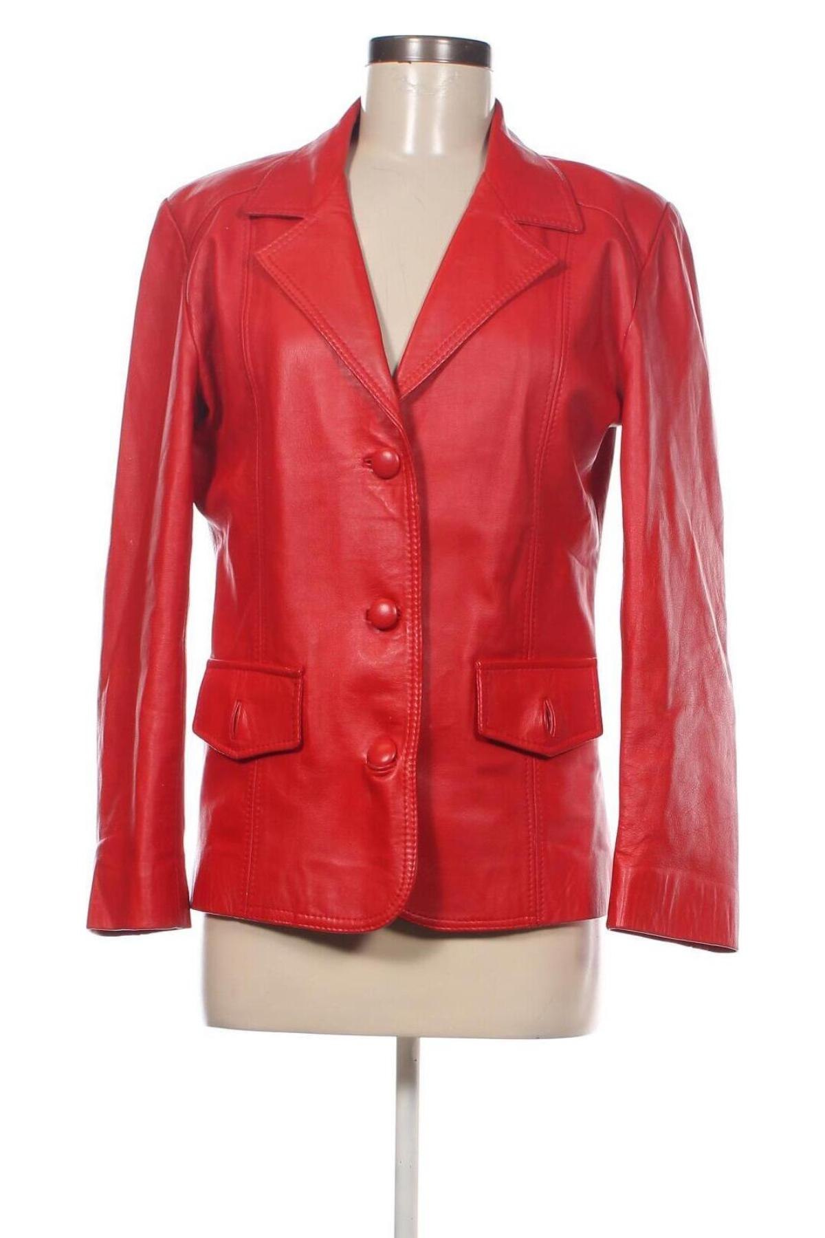 Damen Lederjacke, Größe M, Farbe Rot, Preis 41,03 €