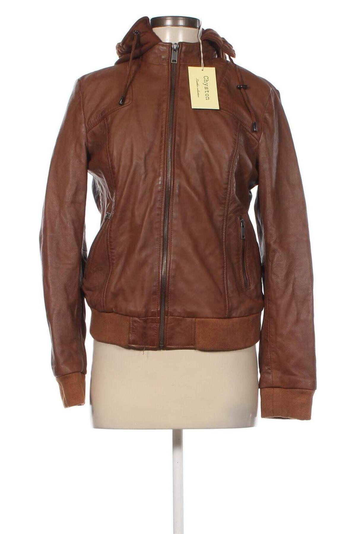 Dámska kožená bunda  Chyston, Veľkosť XL, Farba Hnedá, Cena  159,59 €