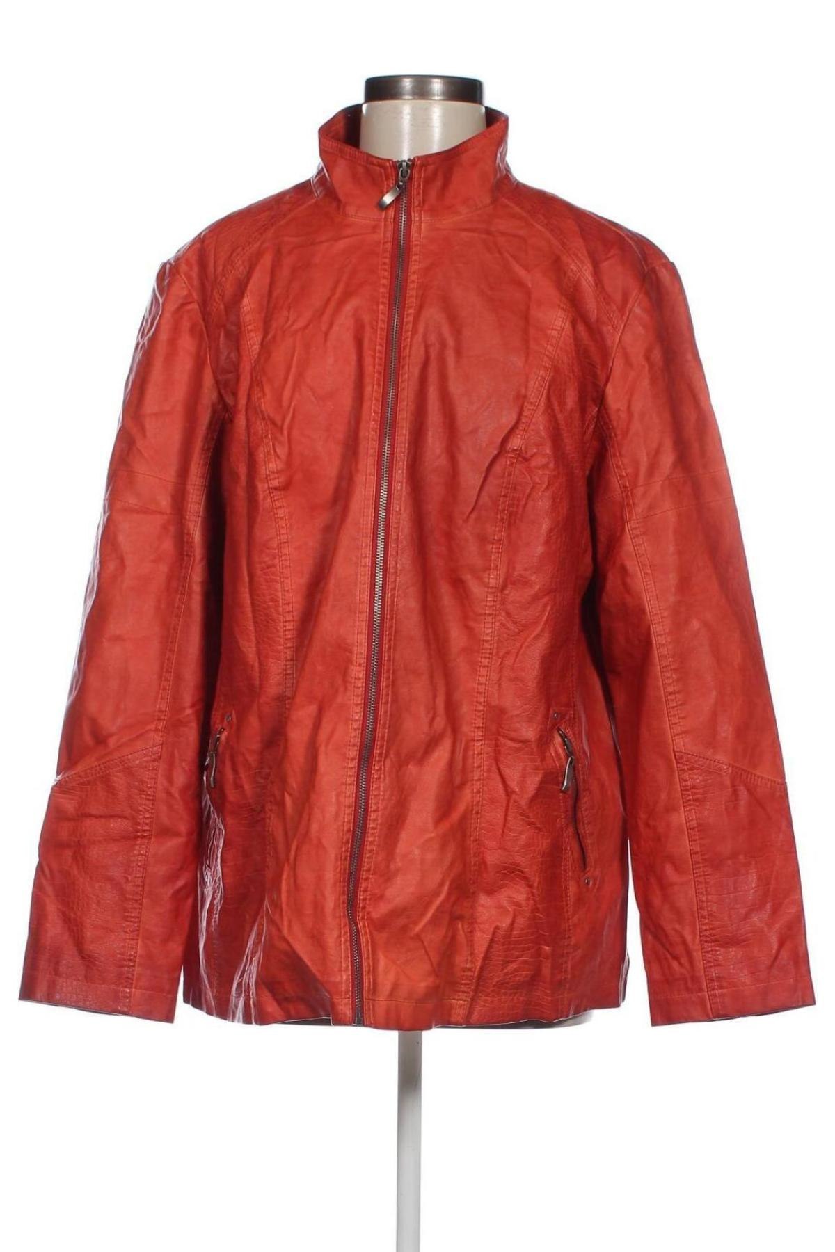 Damen Lederjacke Designer S, Größe XL, Farbe Orange, Preis 16,37 €