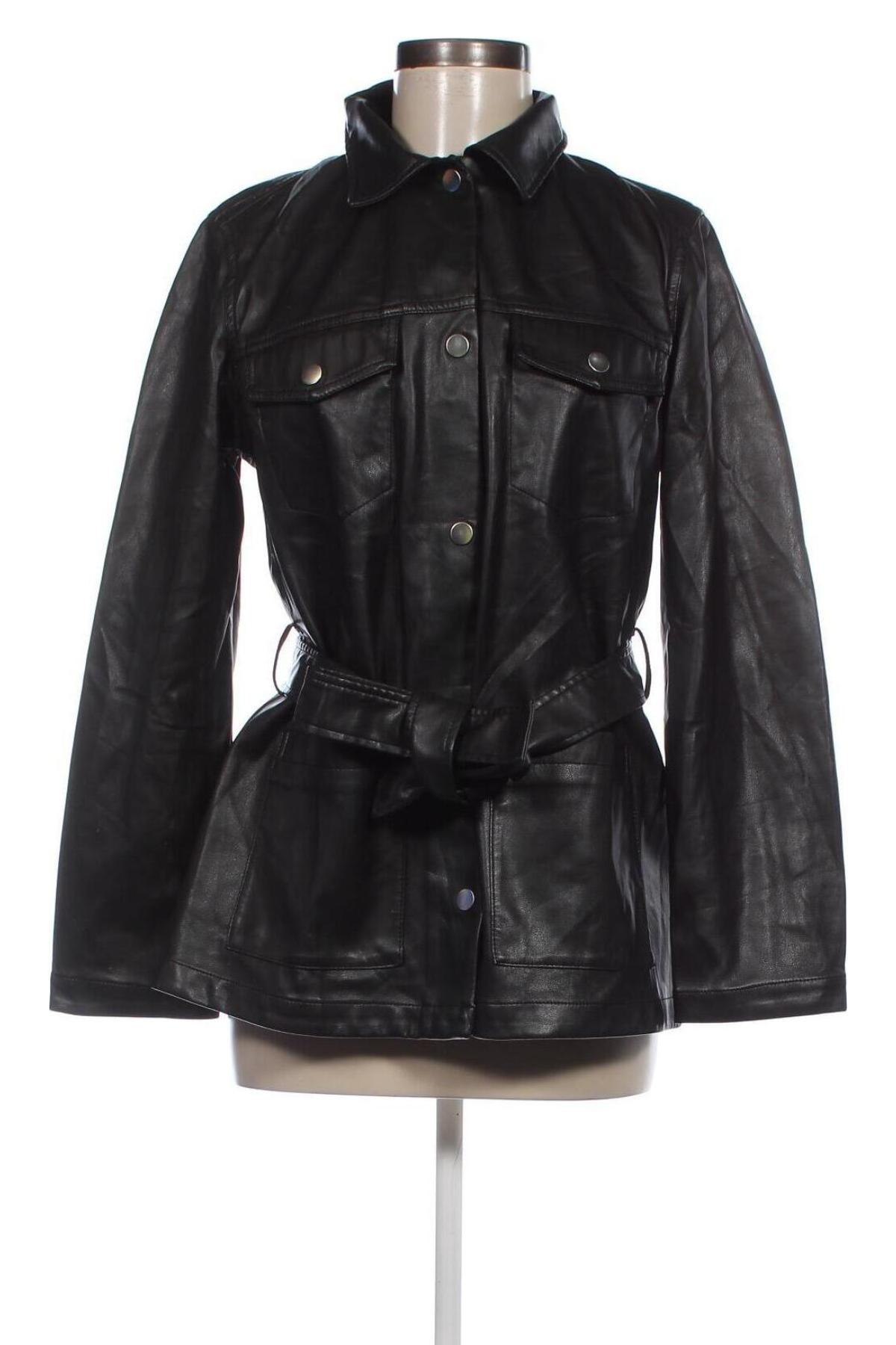 Dámska kožená bunda  H&M Divided, Veľkosť M, Farba Čierna, Cena  16,67 €