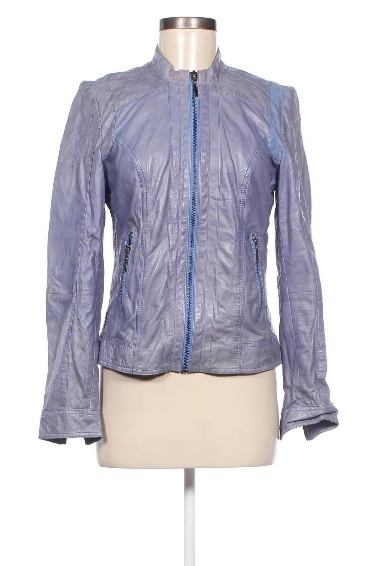 Damen Lederjacke Manguun, Größe M, Farbe Blau, Preis € 58,08