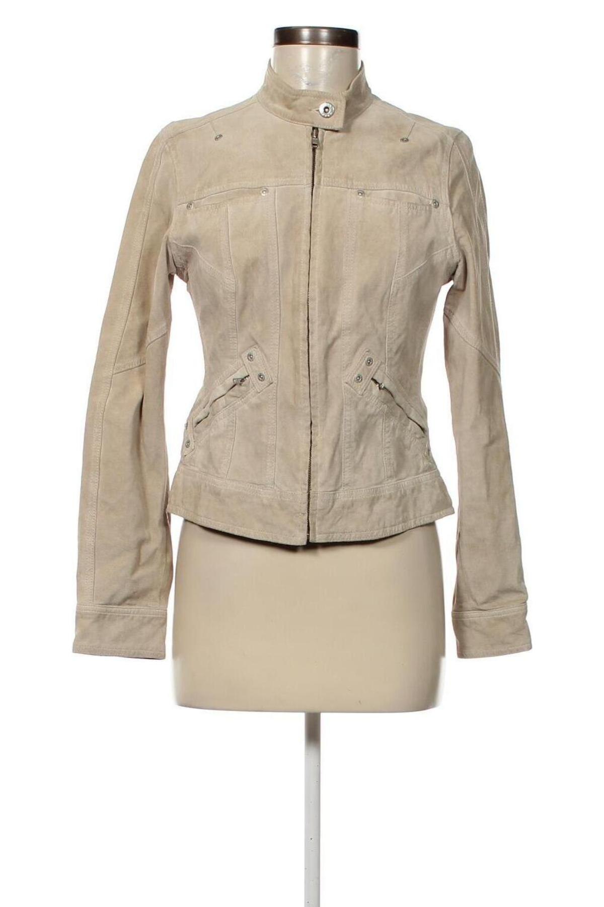 Damen Lederjacke Mexx, Größe M, Farbe Beige, Preis € 54,75