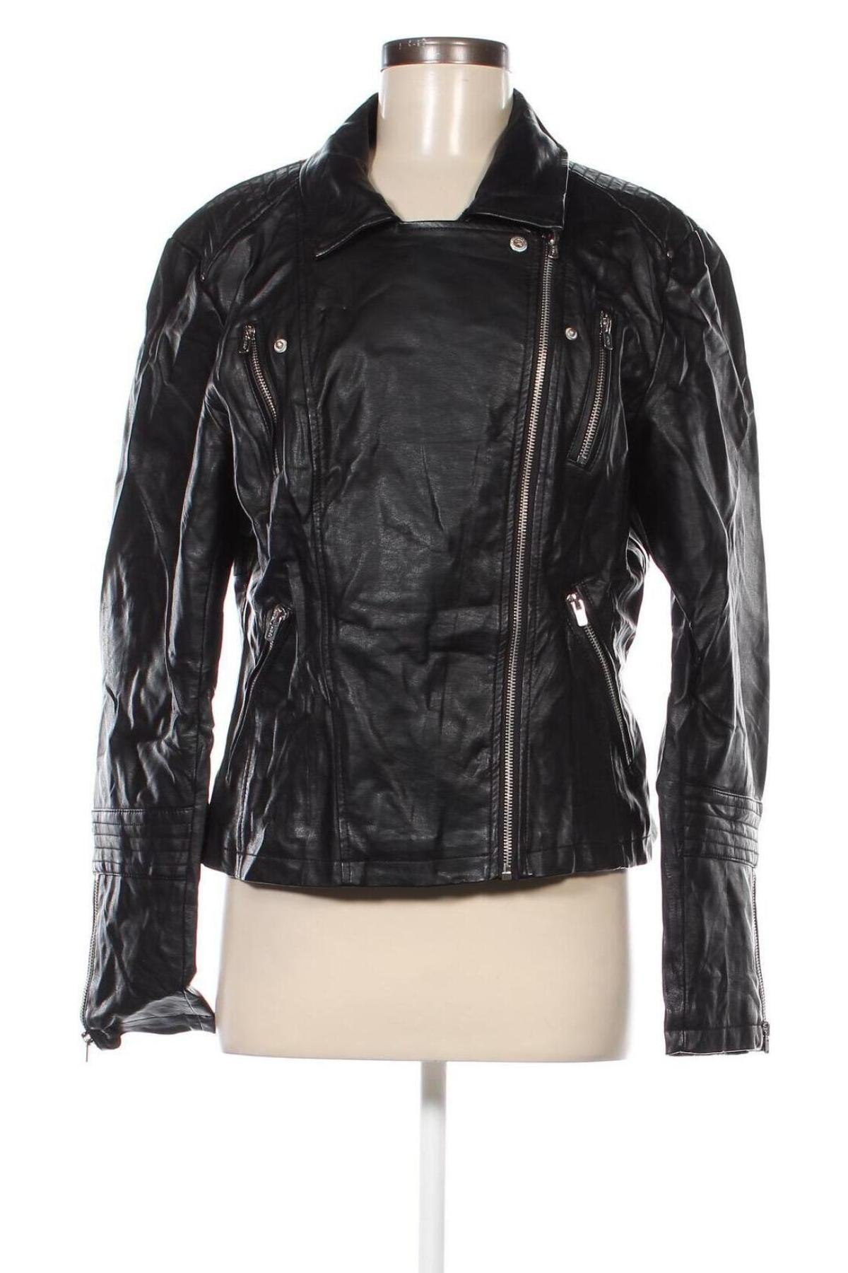Γυναικείο δερμάτινο μπουφάν ONLY, Μέγεθος XL, Χρώμα Μαύρο, Τιμή 15,22 €