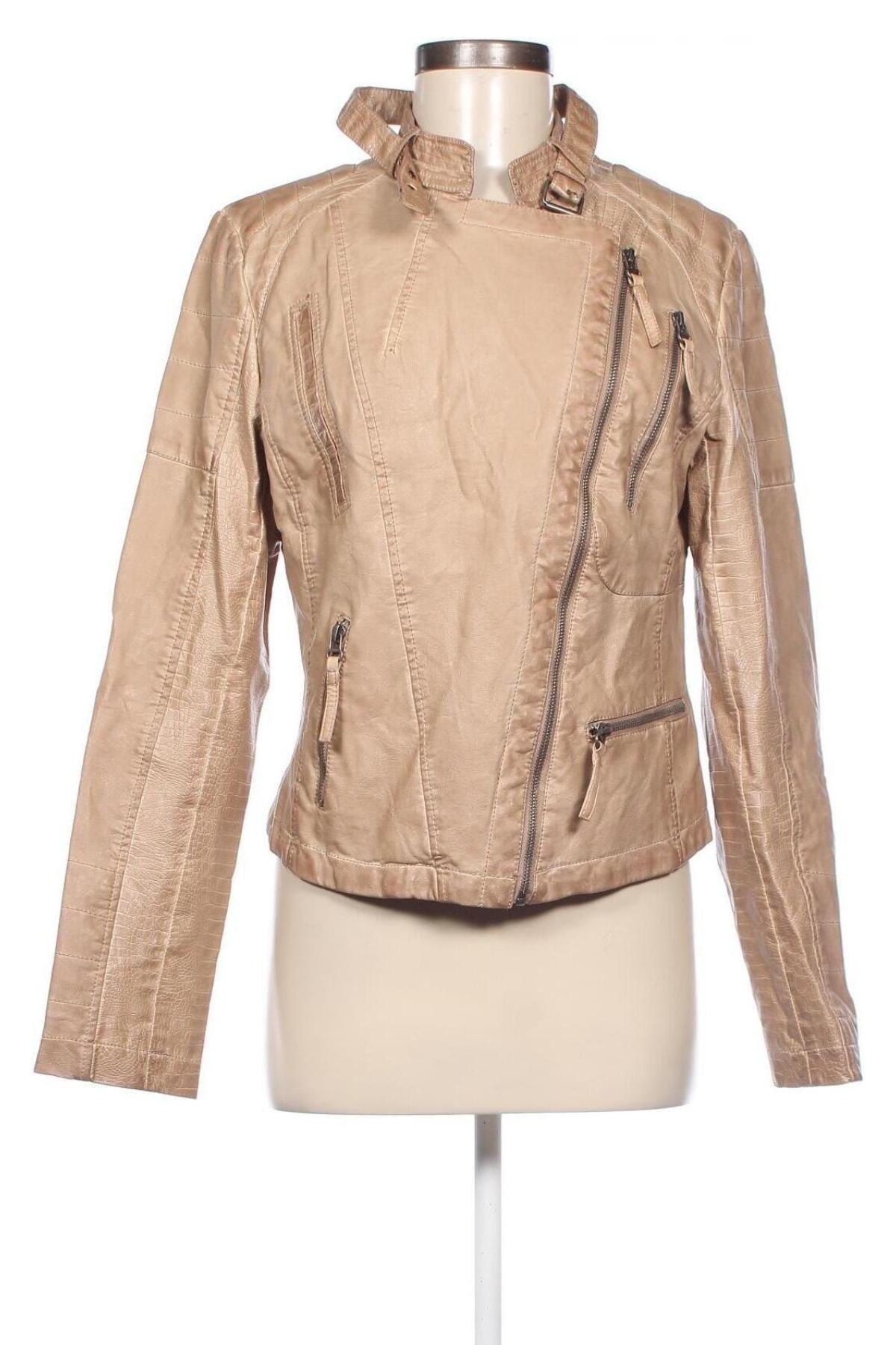 Damen Lederjacke Pronto Moda, Größe L, Farbe Beige, Preis € 21,48