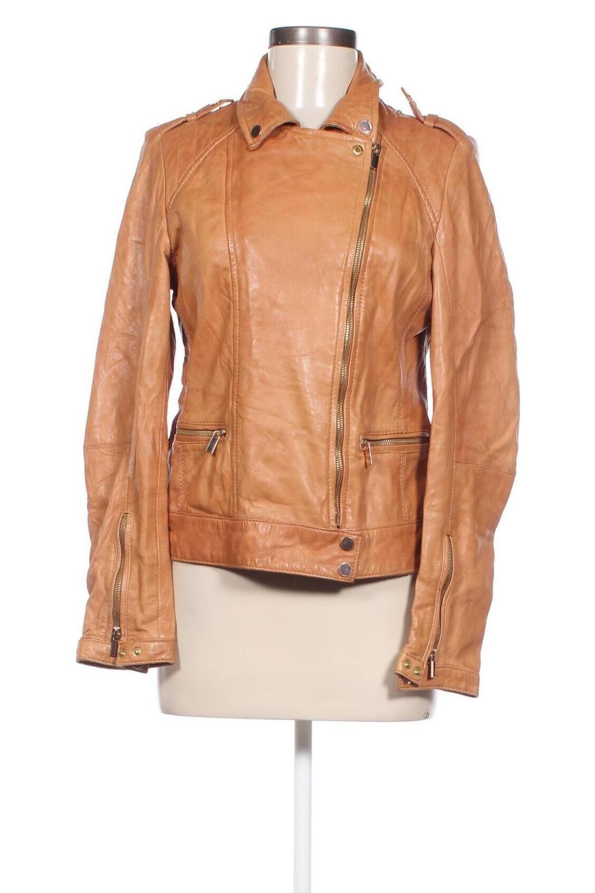 Damen Lederjacke Stradivarius, Größe L, Farbe Beige, Preis € 59,57