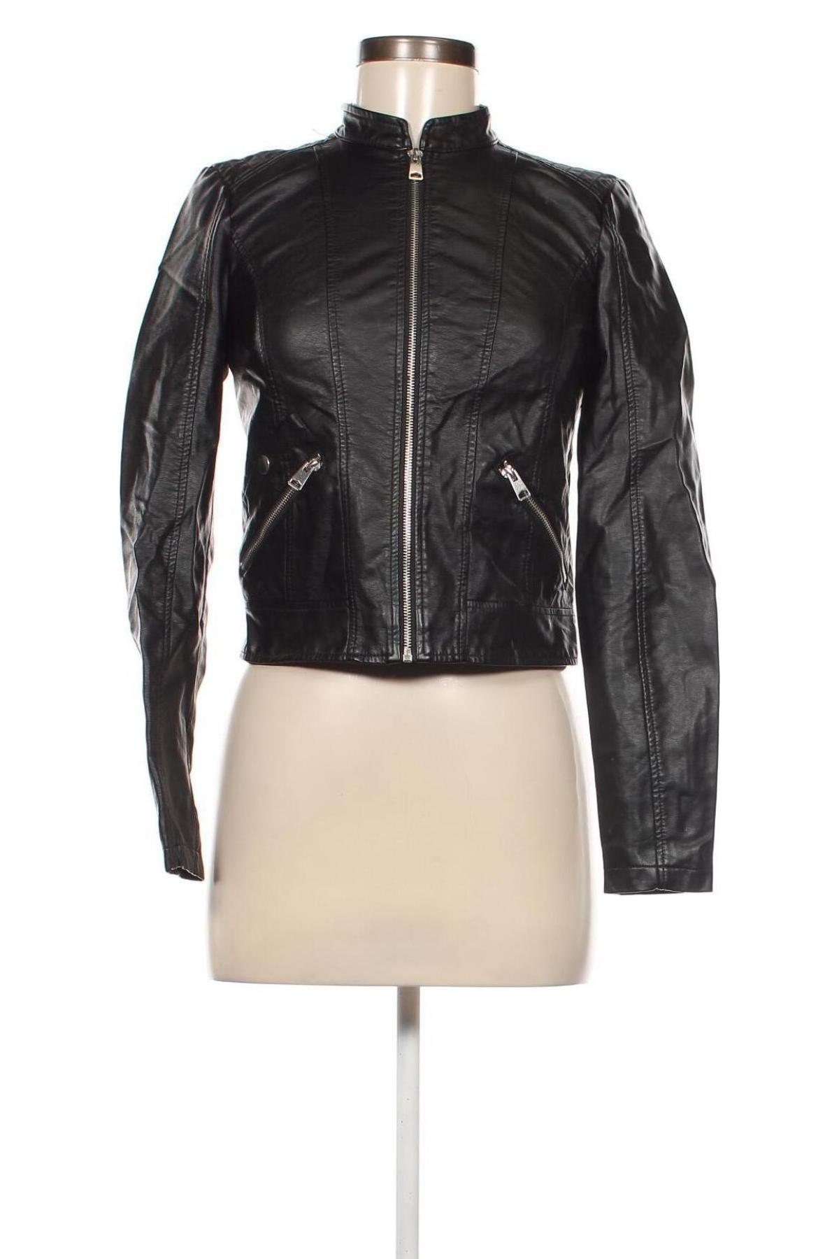 Damen Lederjacke Vero Moda, Größe XS, Farbe Schwarz, Preis € 17,12