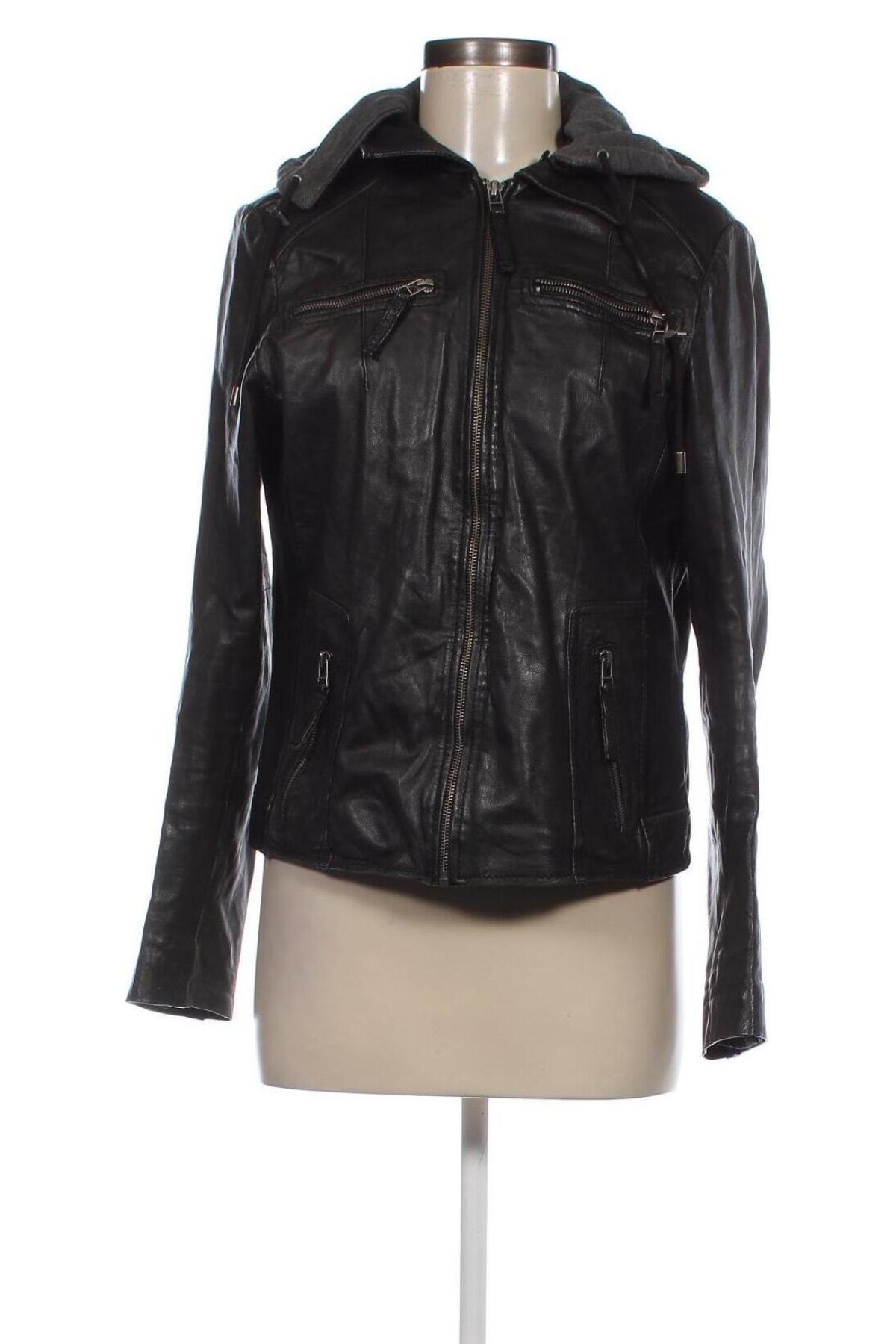 Damen Lederjacke Vintage, Größe M, Farbe Schwarz, Preis 37,23 €