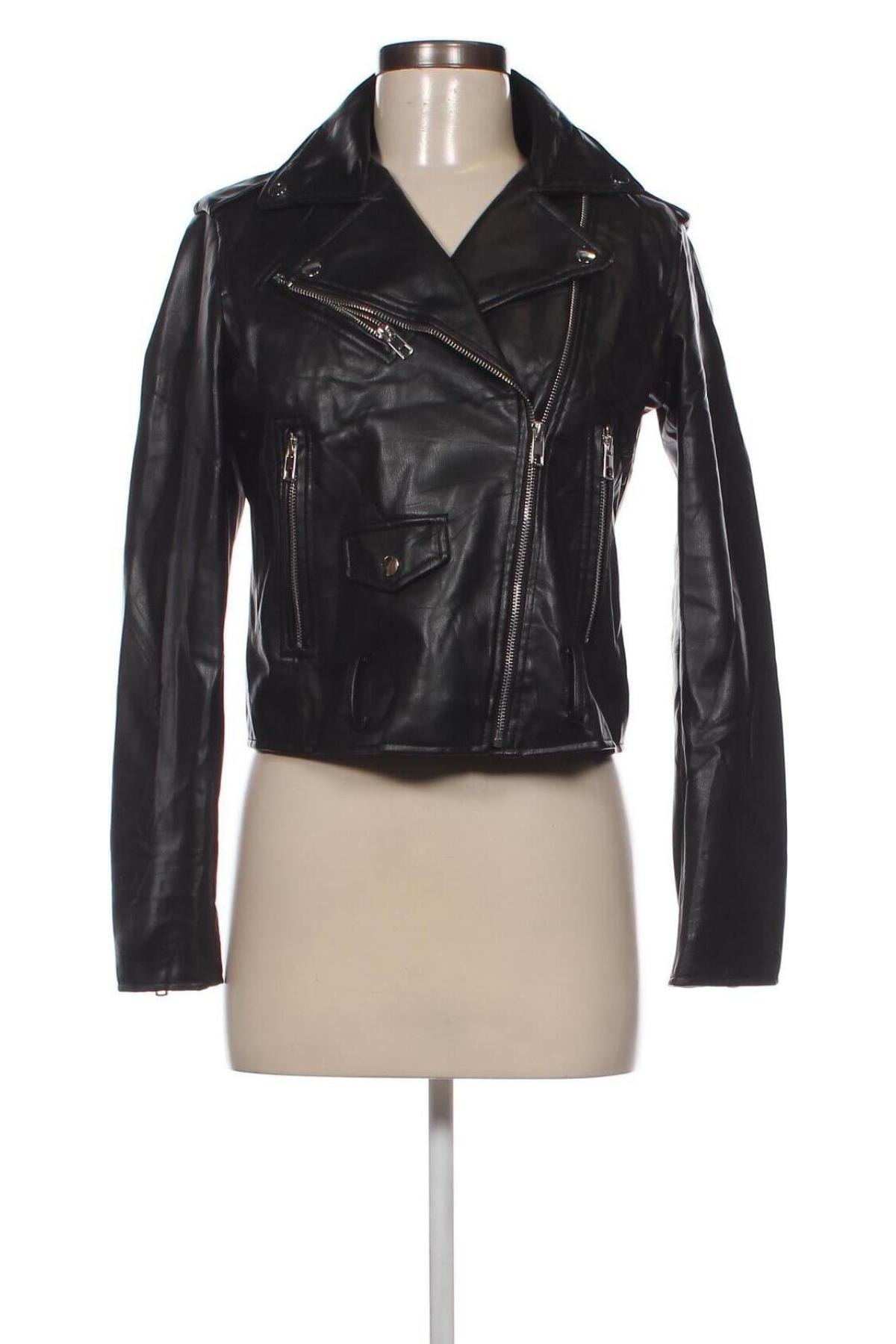 Damen Lederjacke Zara, Größe M, Farbe Schwarz, Preis 21,40 €