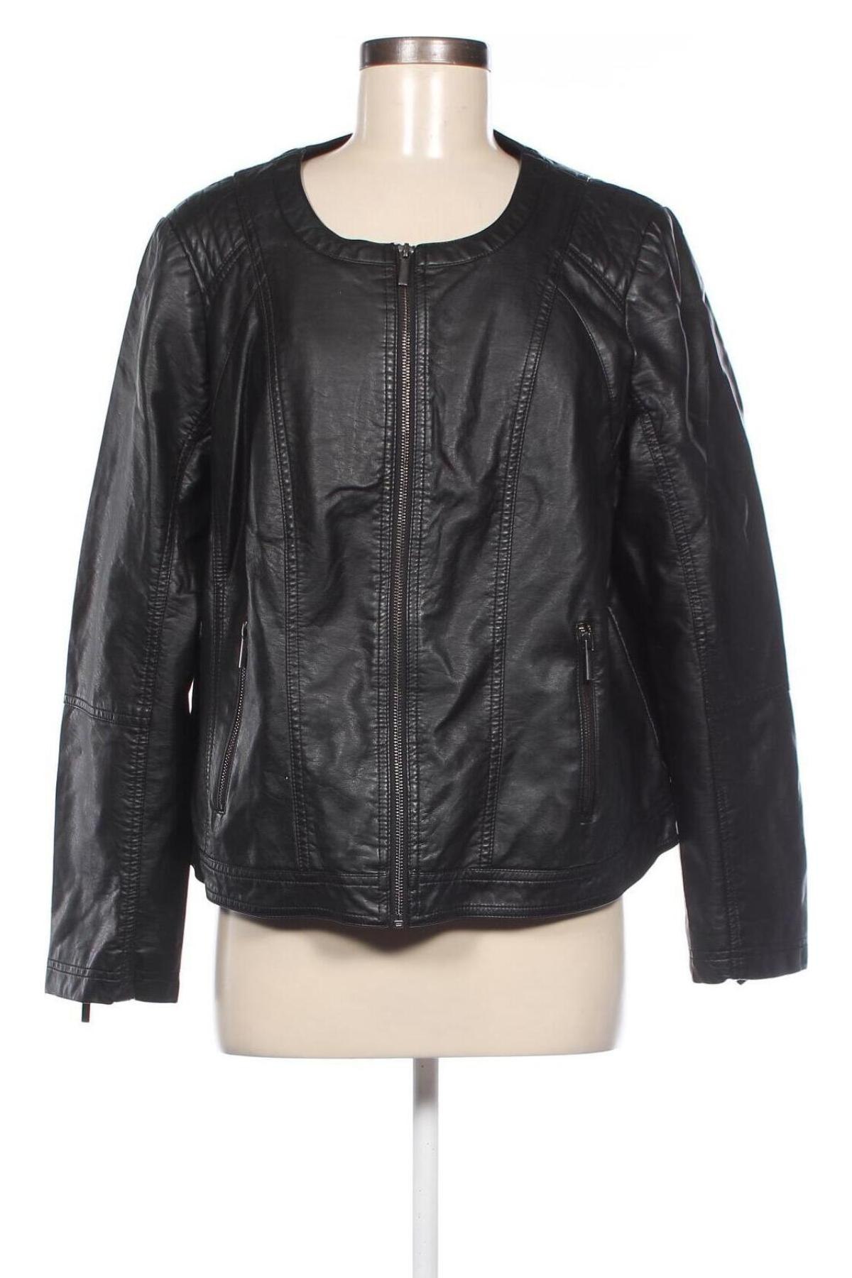 Damen Lederjacke Zizzi, Größe XXL, Farbe Schwarz, Preis 47,32 €