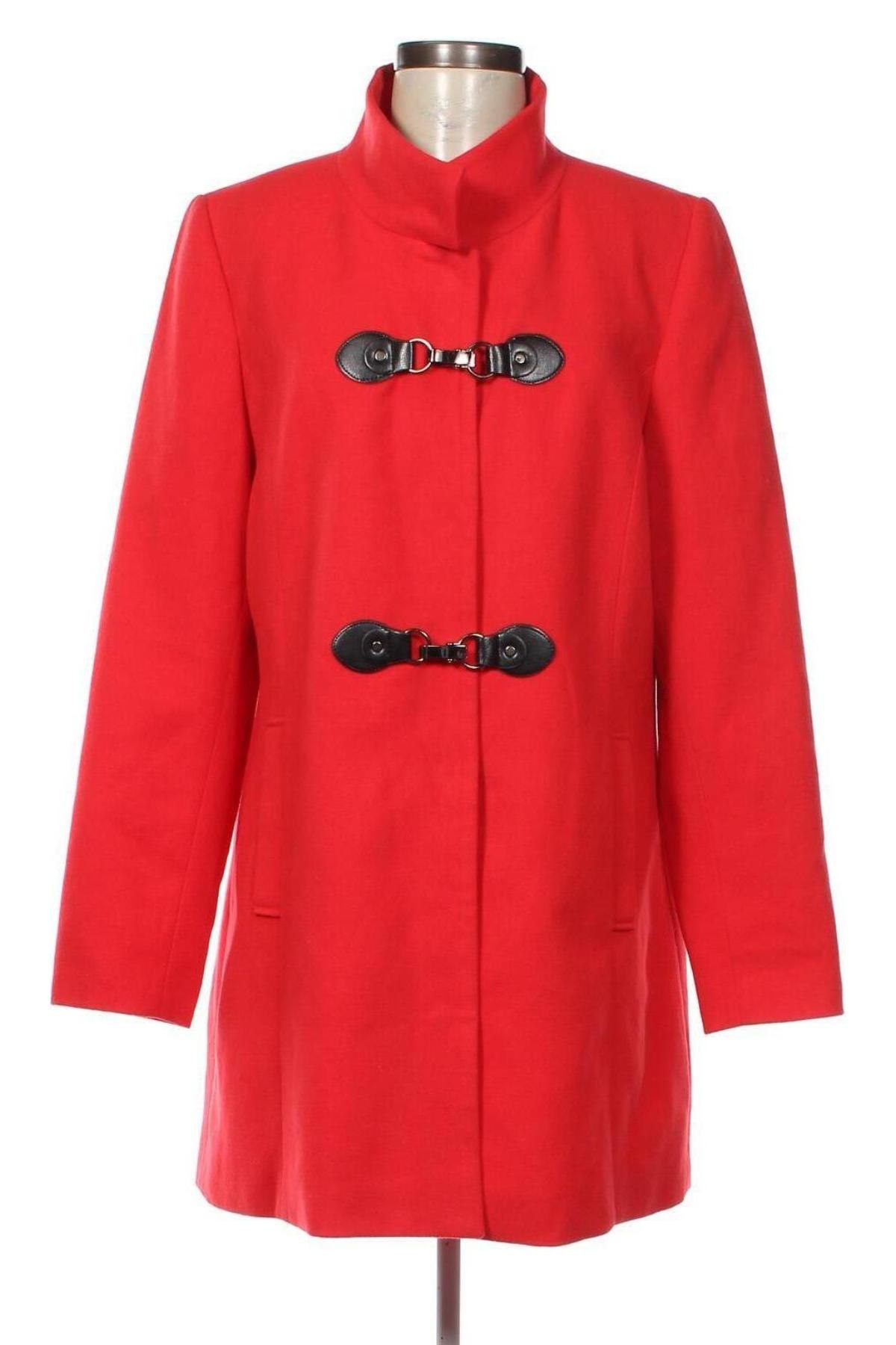 Дамско палто, Размер L, Цвят Червен, Цена 43,36 лв.