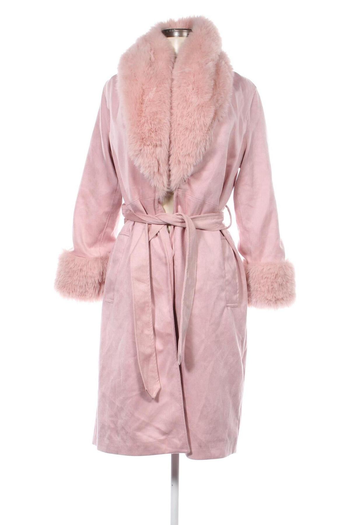Palton de femei Bershka, Mărime XS, Culoare Roz, Preț 228,78 Lei