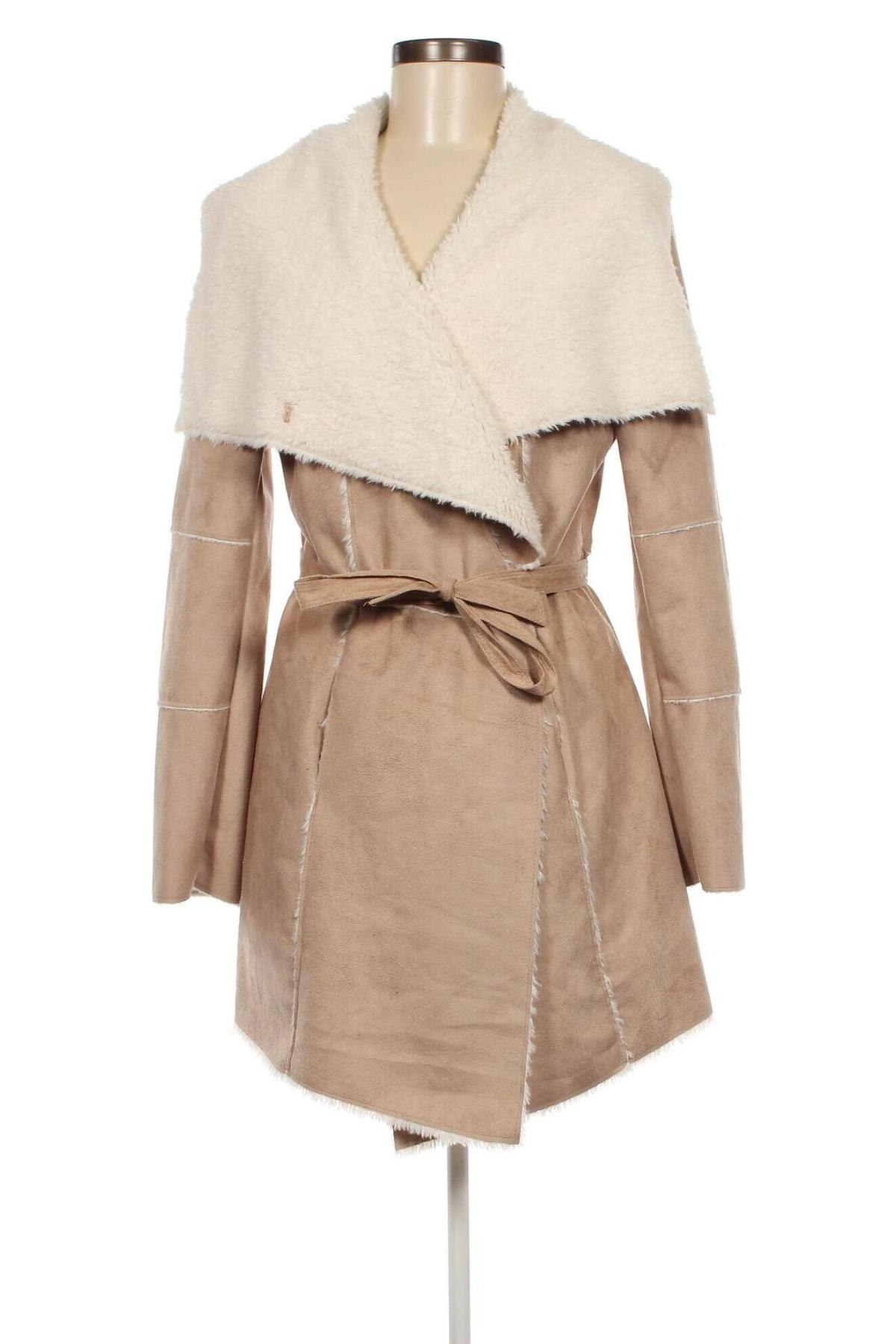 Γυναικείο παλτό Jennyfer, Μέγεθος L, Χρώμα  Μπέζ, Τιμή 37,07 €