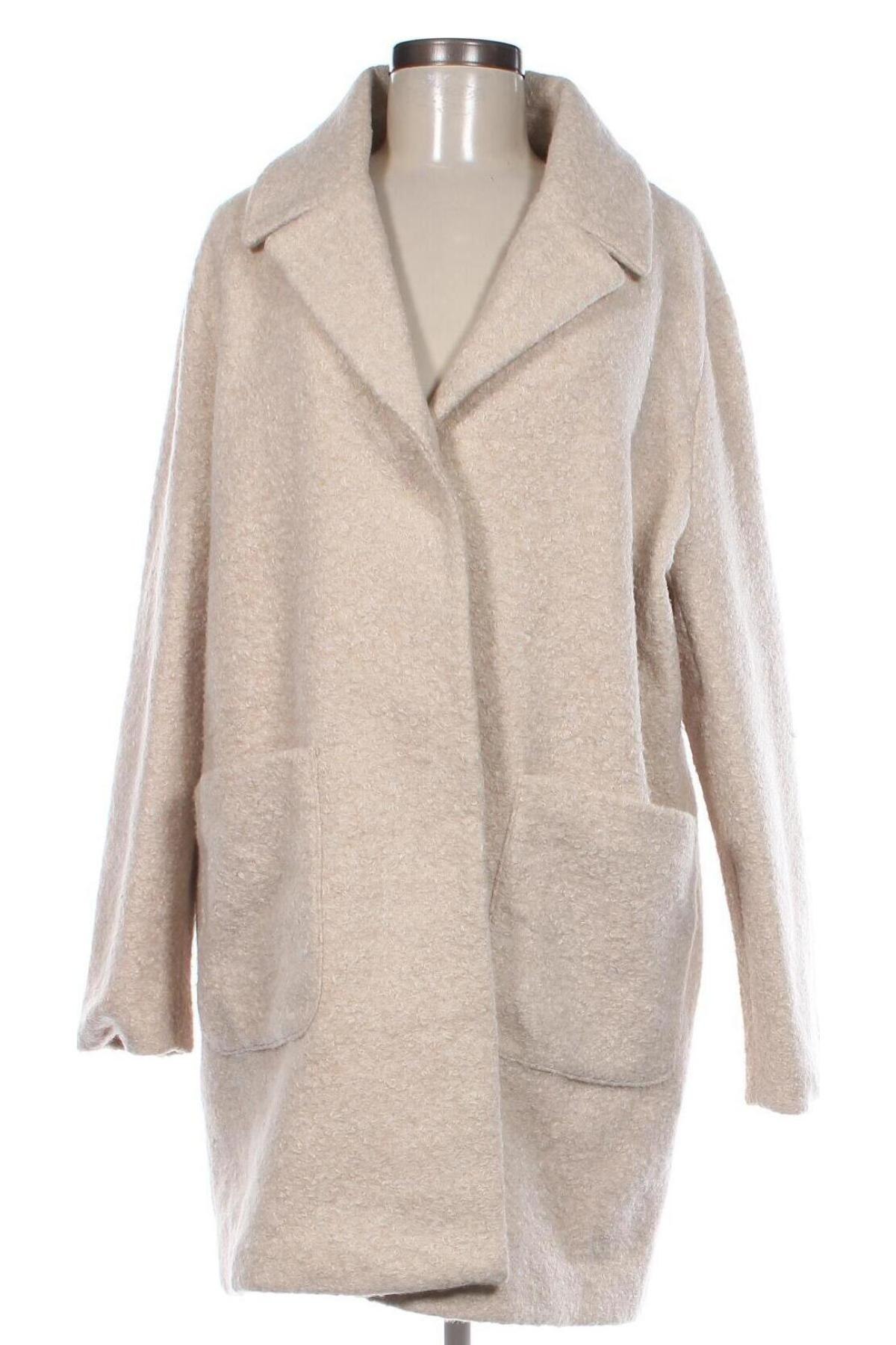 Γυναικείο παλτό Lisa Tossa, Μέγεθος XL, Χρώμα  Μπέζ, Τιμή 22,89 €