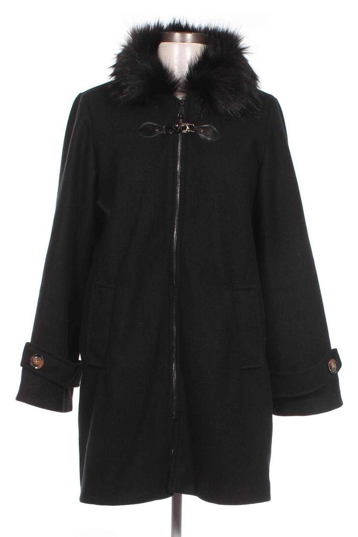 Дамско палто Rodier, Размер M, Цвят Черен, Цена 188,76 лв.