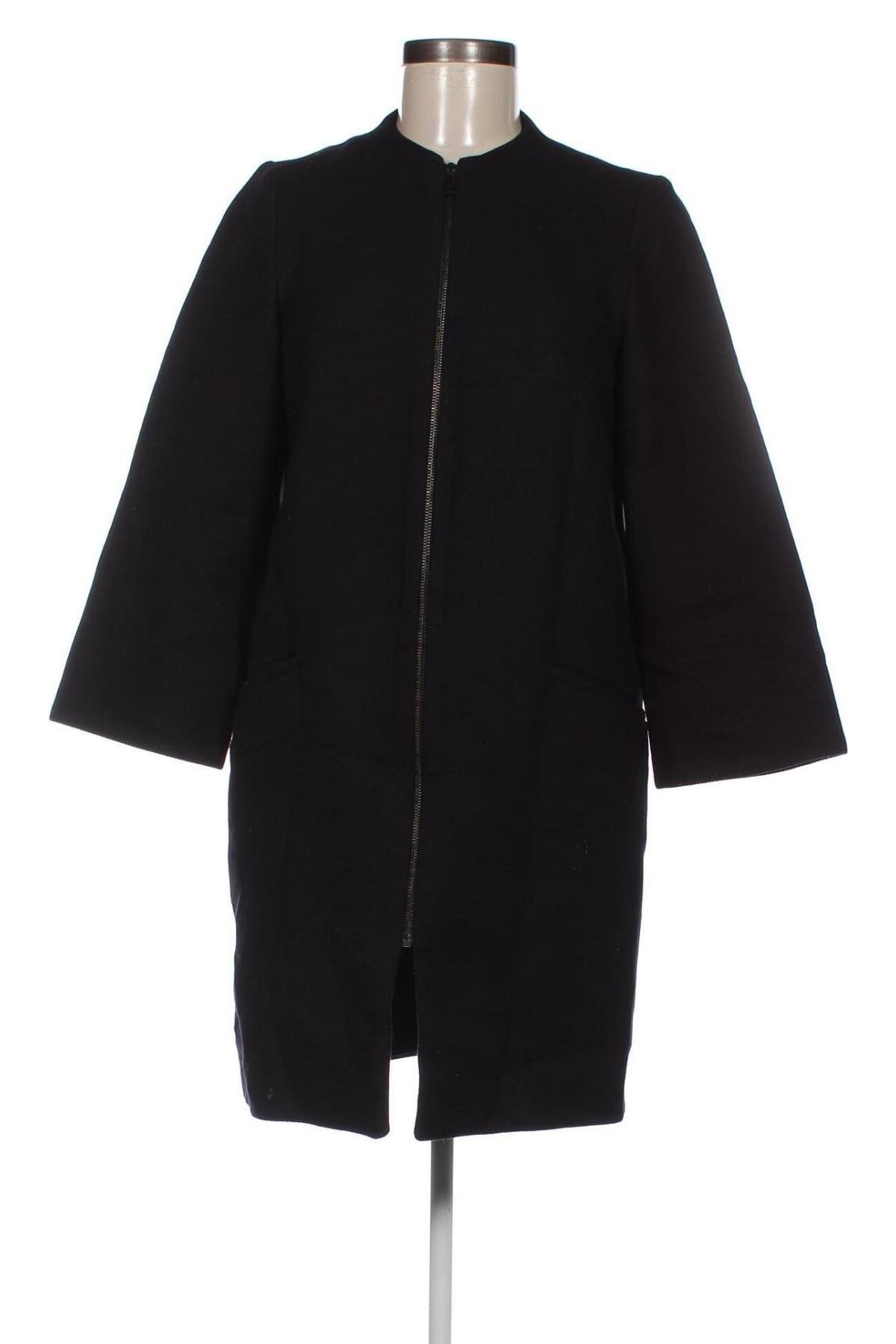 Palton de femei Zara, Mărime S, Culoare Negru, Preț 96,18 Lei