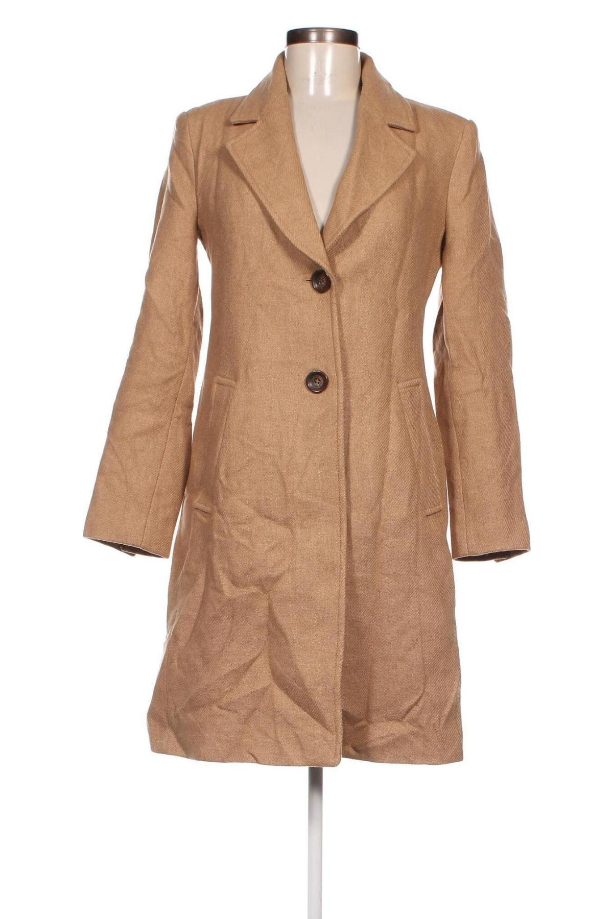 Дамско палто Zara, Размер S, Цвят Кафяв, Цена 36,04 лв.