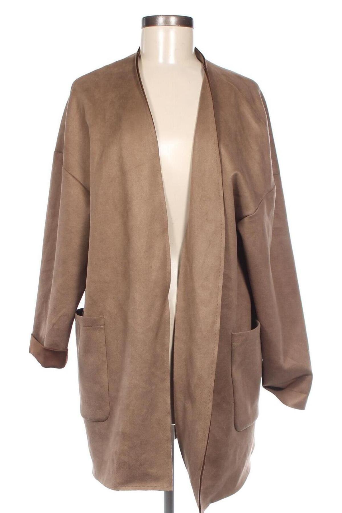 Damenmantel Zara, Größe L, Farbe Beige, Preis 8,99 €