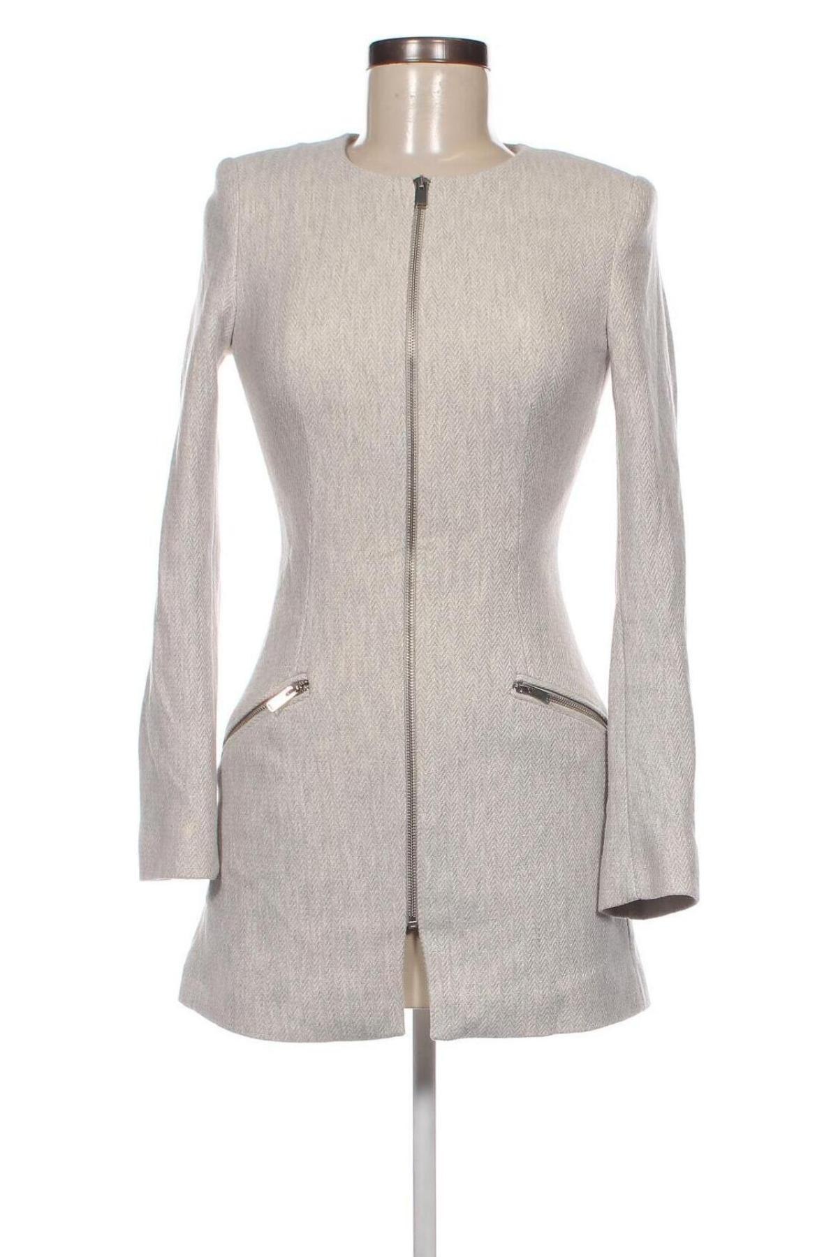 Дамско палто Zara, Размер XS, Цвят Сив, Цена 55,00 лв.