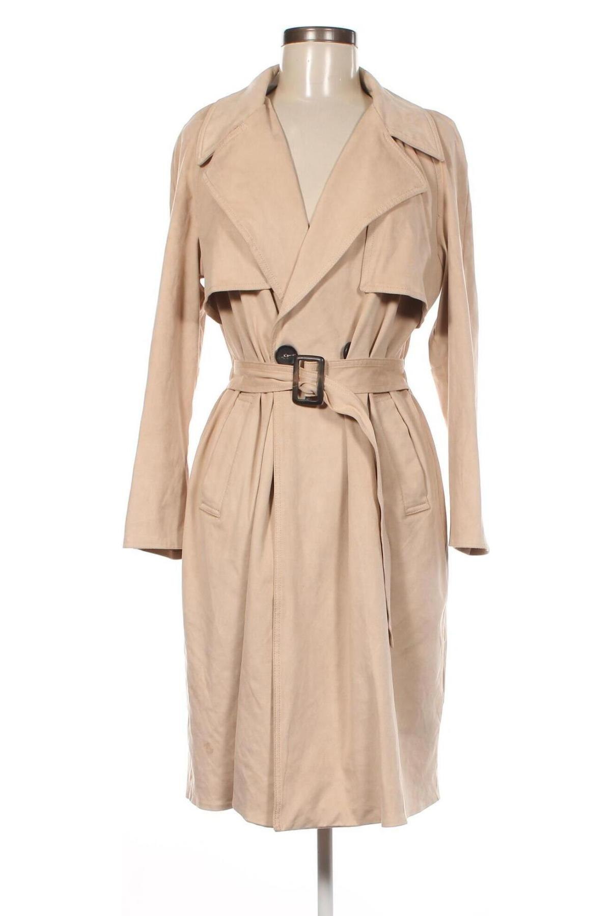 Palton de femei Zara, Mărime S, Culoare Bej, Preț 71,56 Lei
