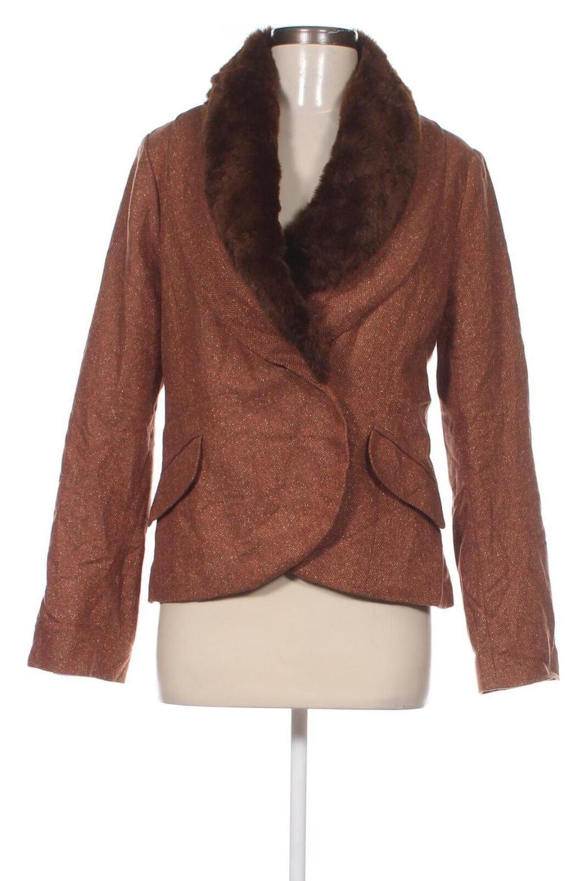 Дамско сако H&M, Размер XL, Цвят Кафяв, Цена 22,00 лв.