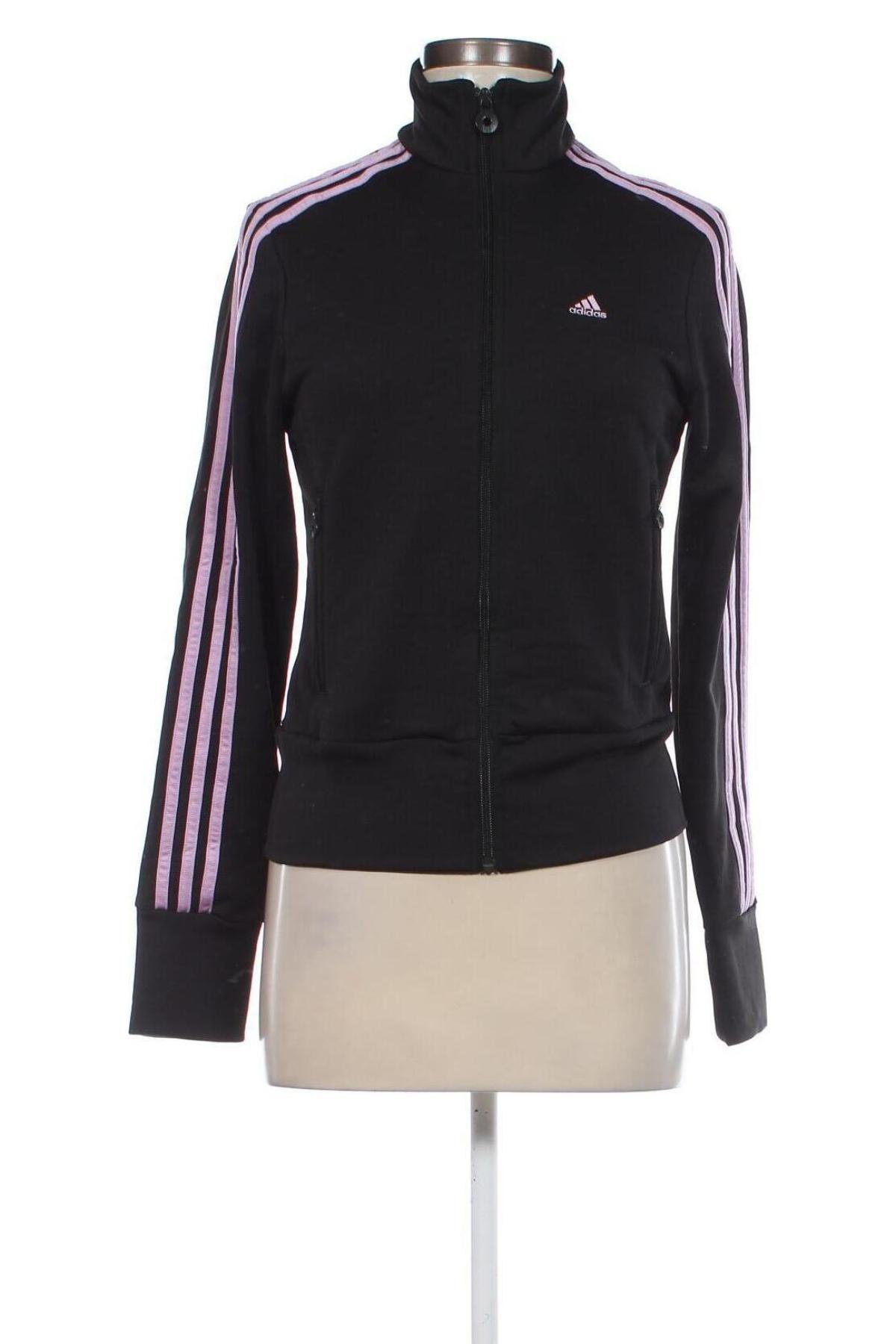 Дамско спортно горнище Adidas, Размер M, Цвят Черен, Цена 48,00 лв.