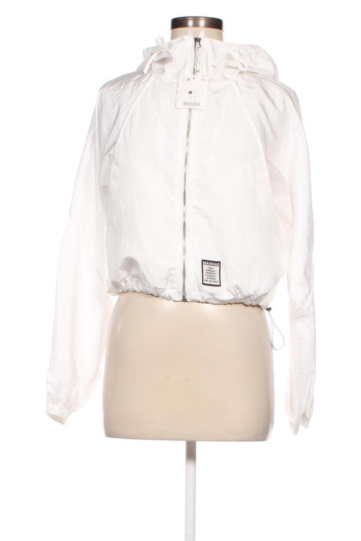 Damenjacke Bershka, Größe S, Farbe Weiß, Preis 39,69 €