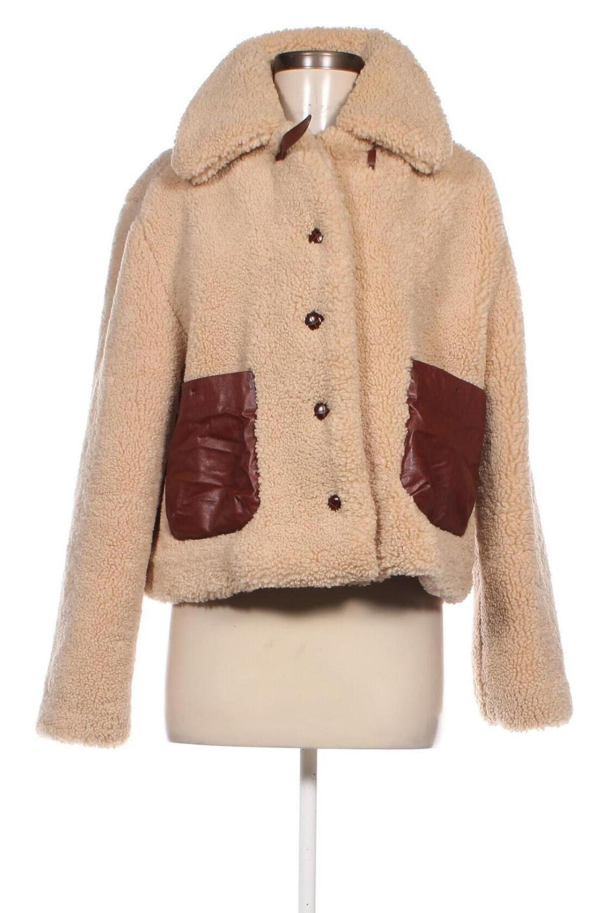 Γυναικείο μπουφάν Zara, Μέγεθος L, Χρώμα  Μπέζ, Τιμή 15,72 €