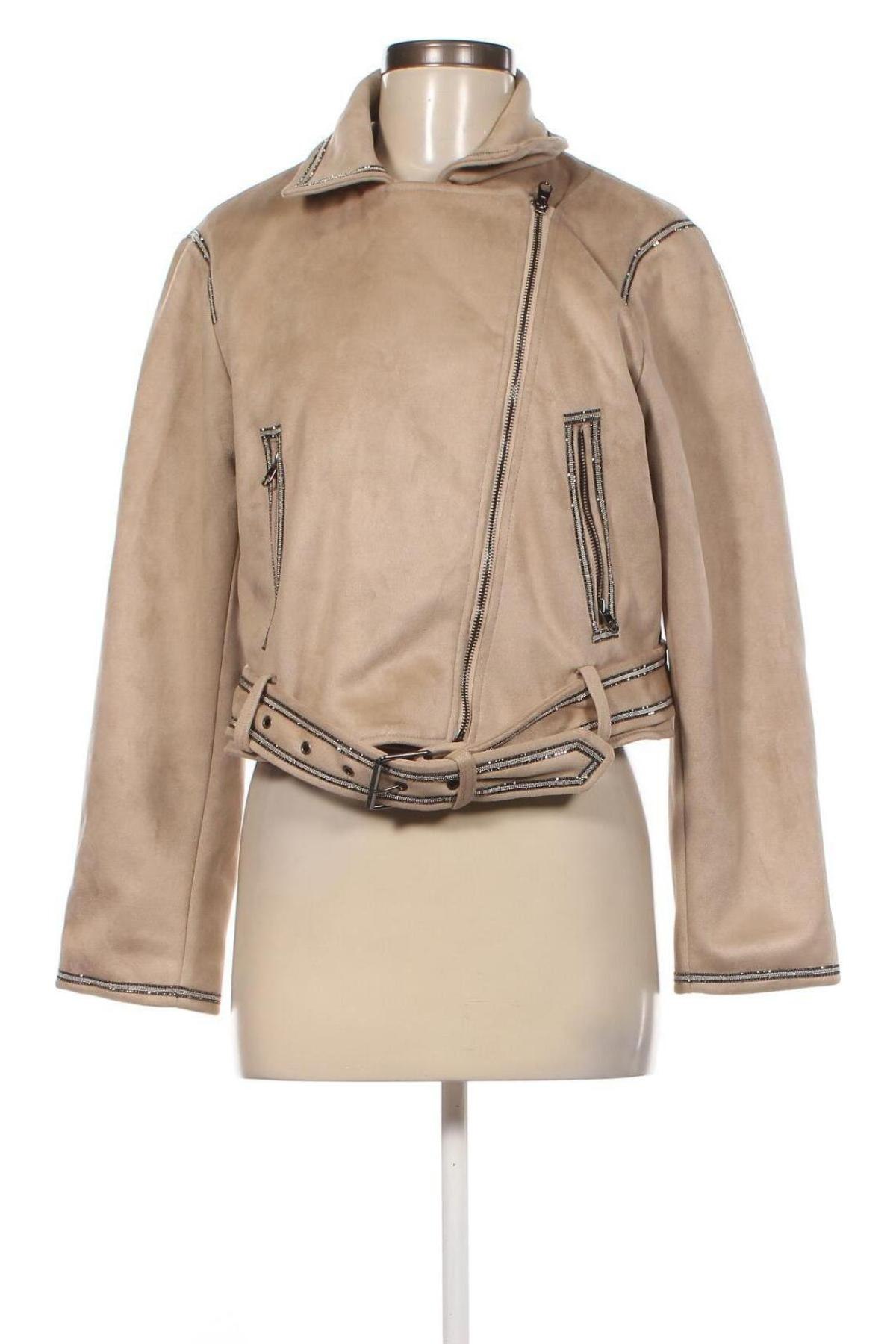 Γυναικείο μπουφάν Zara, Μέγεθος L, Χρώμα  Μπέζ, Τιμή 31,87 €